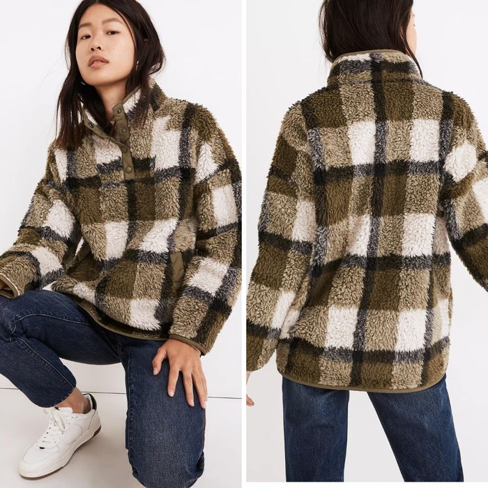 Madewell NEW Madewell (Re)sourced Sherpa Popover Tunic Jacket , M | Grailed