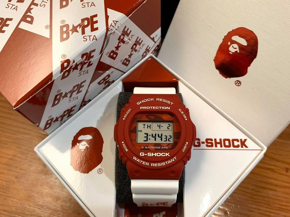 Bape G Shock DW5750 Bapesta by A Bathing Ape | Grailed