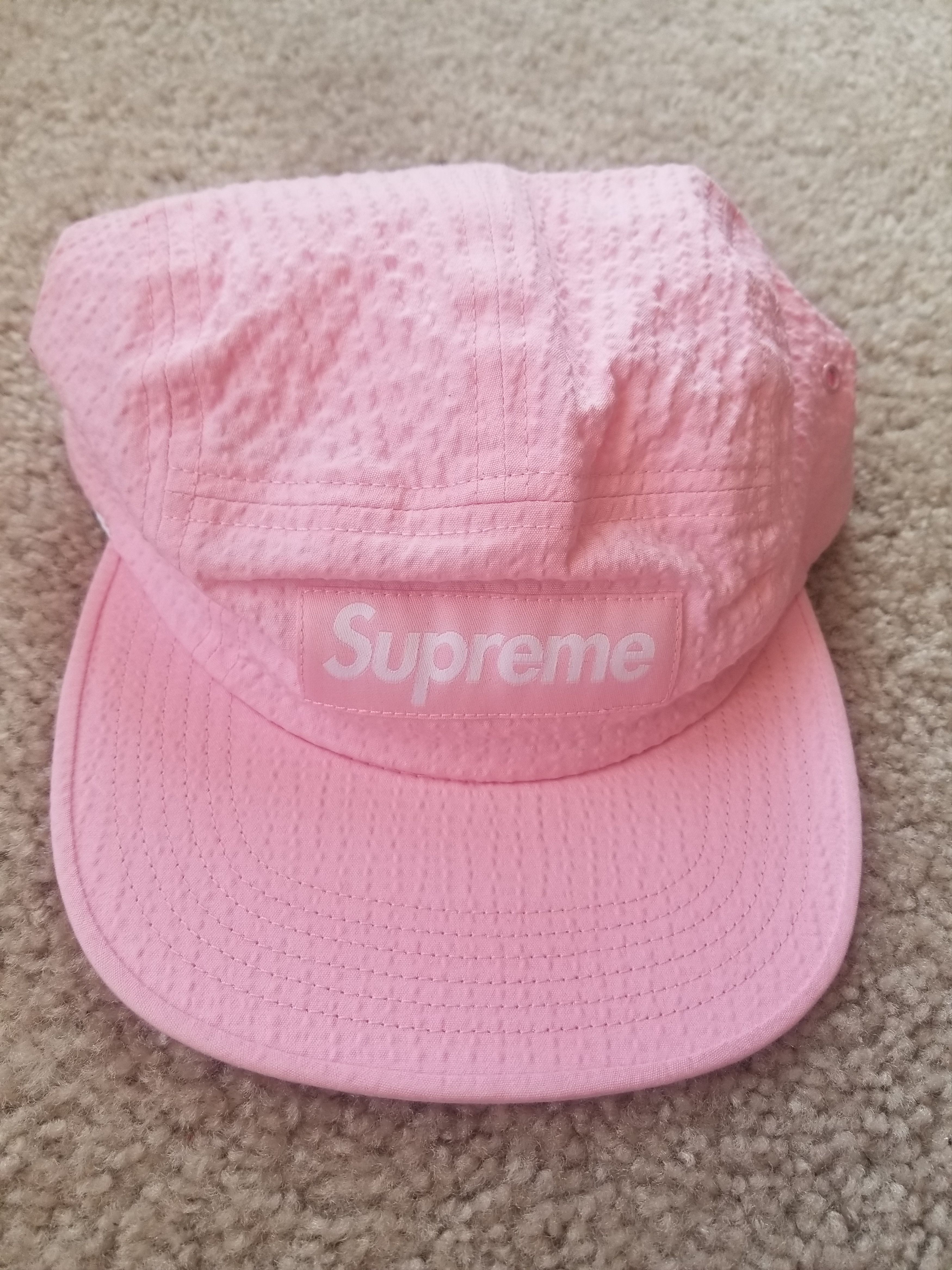 Supreme Tonal Seersucker Camp Cap | Grailed