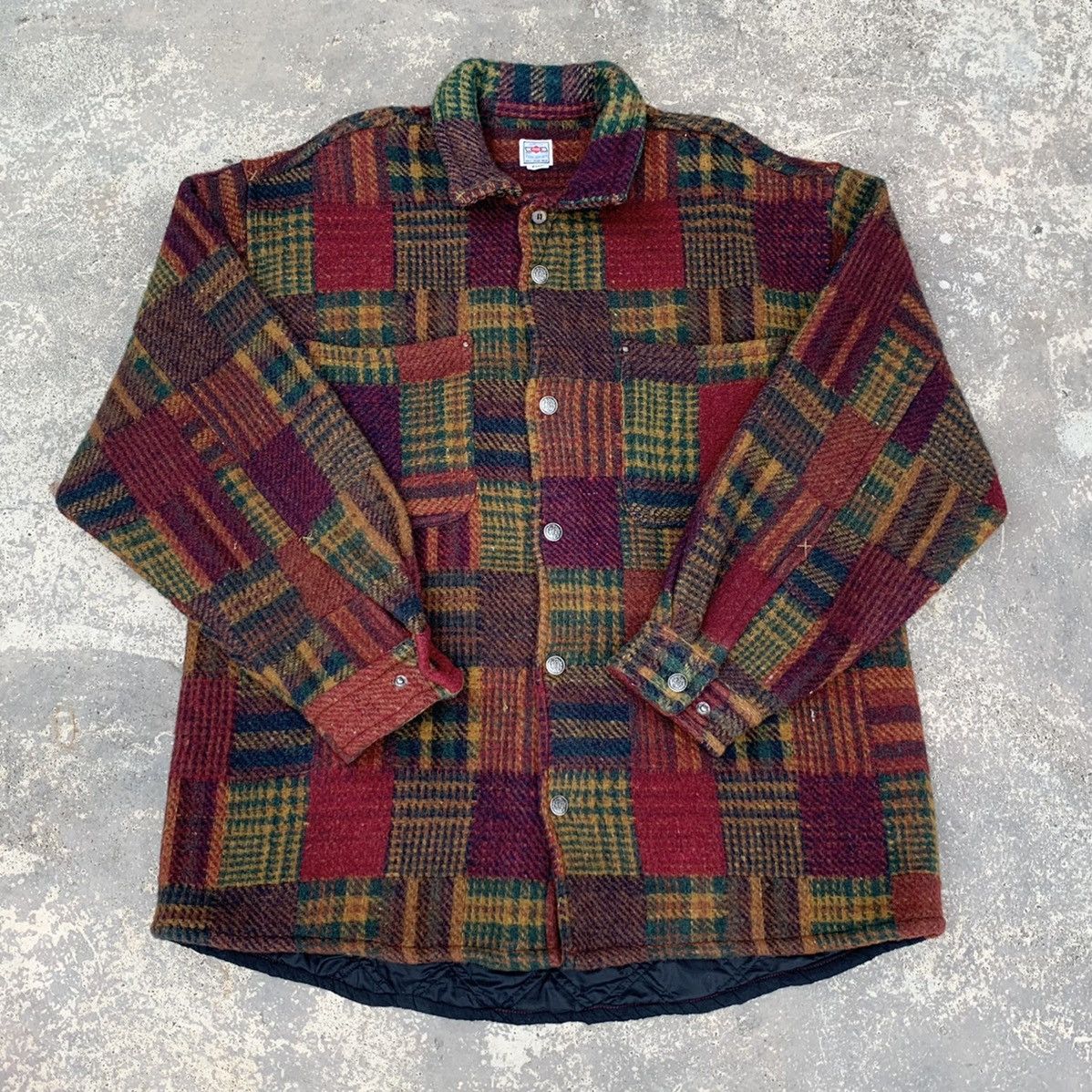 Japanese Brand Tom Short Patchwork Wool Jacket Size US L / EU 52-54 / 3 - 1 Thumbnail