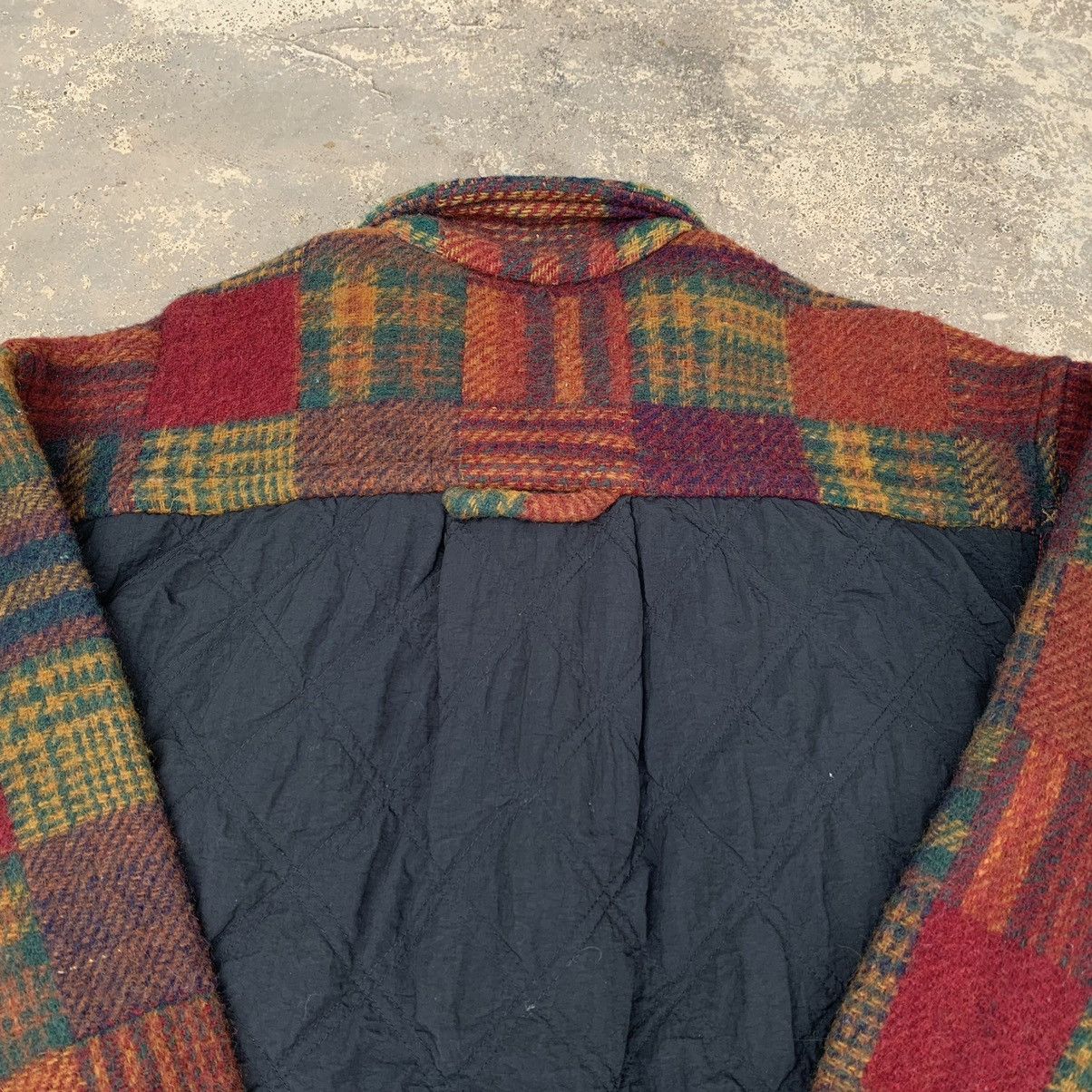 Japanese Brand Tom Short Patchwork Wool Jacket Size US L / EU 52-54 / 3 - 9 Thumbnail