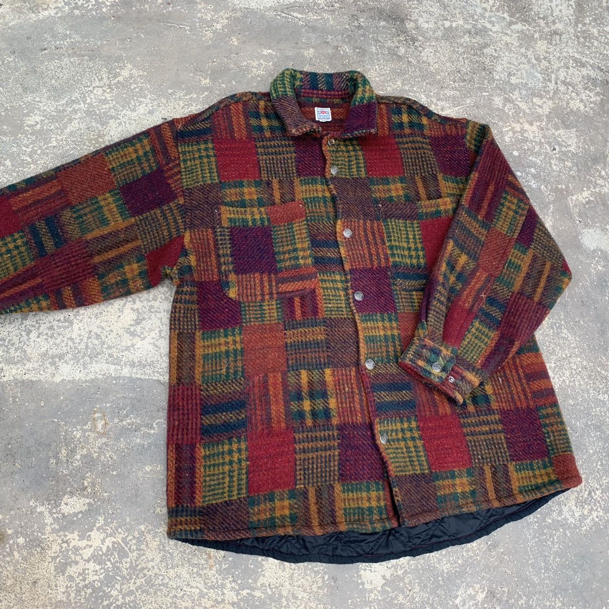 Japanese Brand Tom Short Patchwork Wool Jacket Size US L / EU 52-54 / 3 - 5 Thumbnail