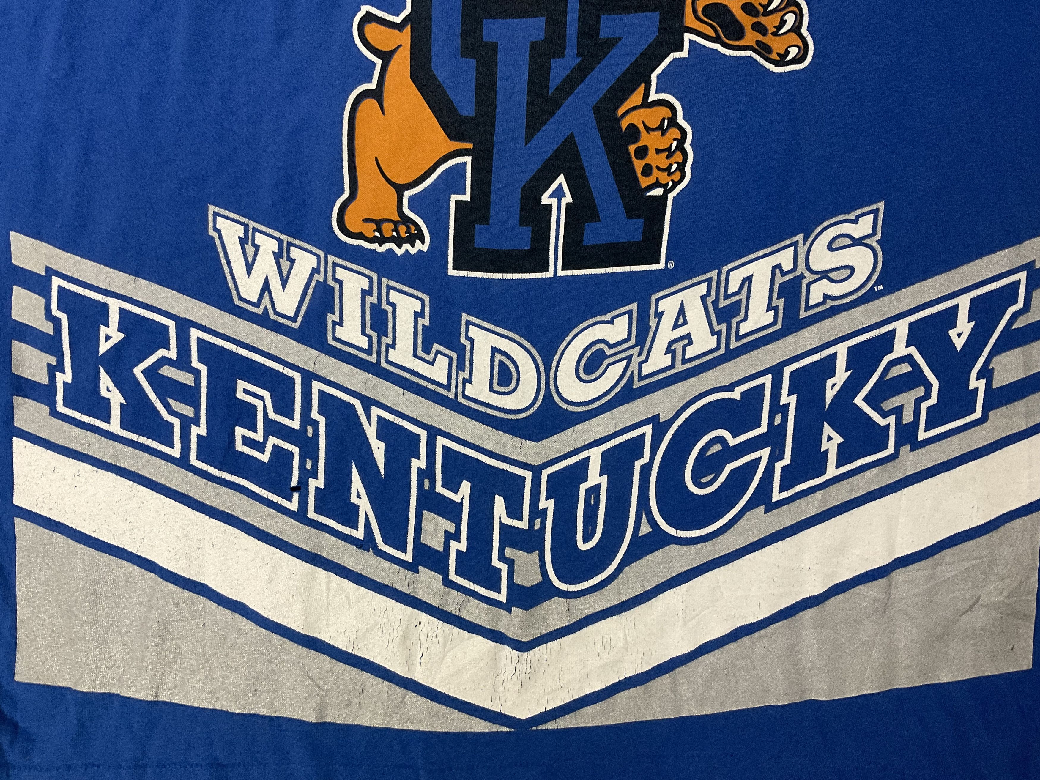 NCAA Vintage 90s Kentucky Wildcats T-Shirt Double Sided Print Size US L / EU 52-54 / 3 - 4 Thumbnail
