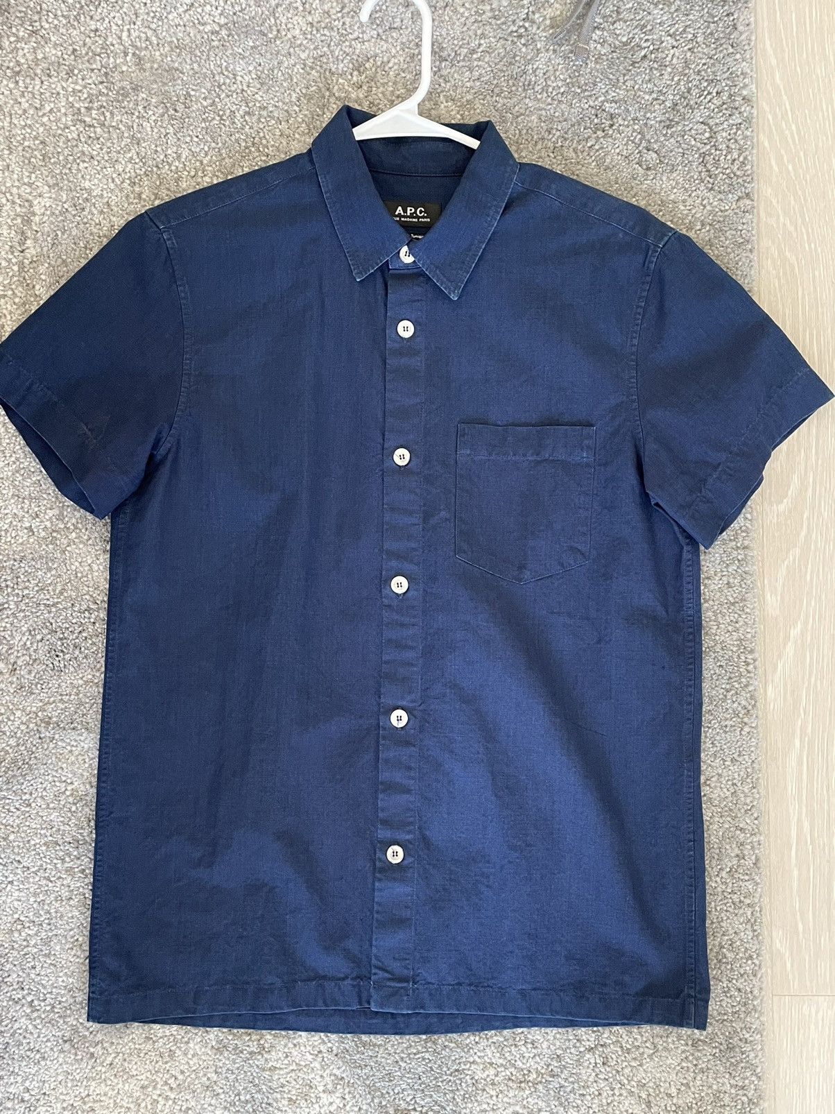 A.P.C. APC indigo shirt short sleeve Size US XS / EU 42 / 0 - 1 Thumbnail