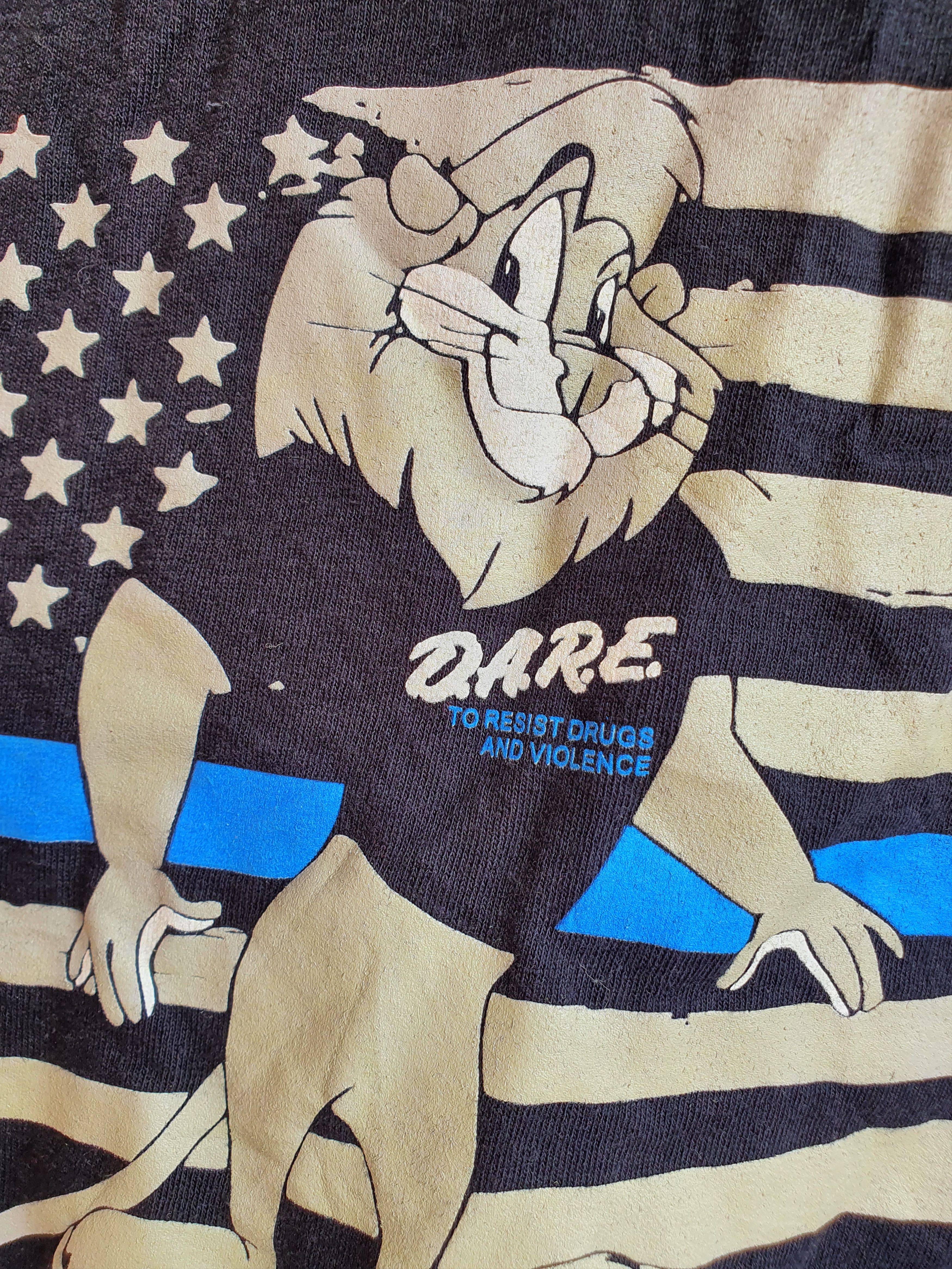 D.A.R.E × Gildan × Vintage D.A.R.E. To Resist Drugs And Violence Vtg lion tee,sz L Size US L / EU 52-54 / 3 - 5 Thumbnail