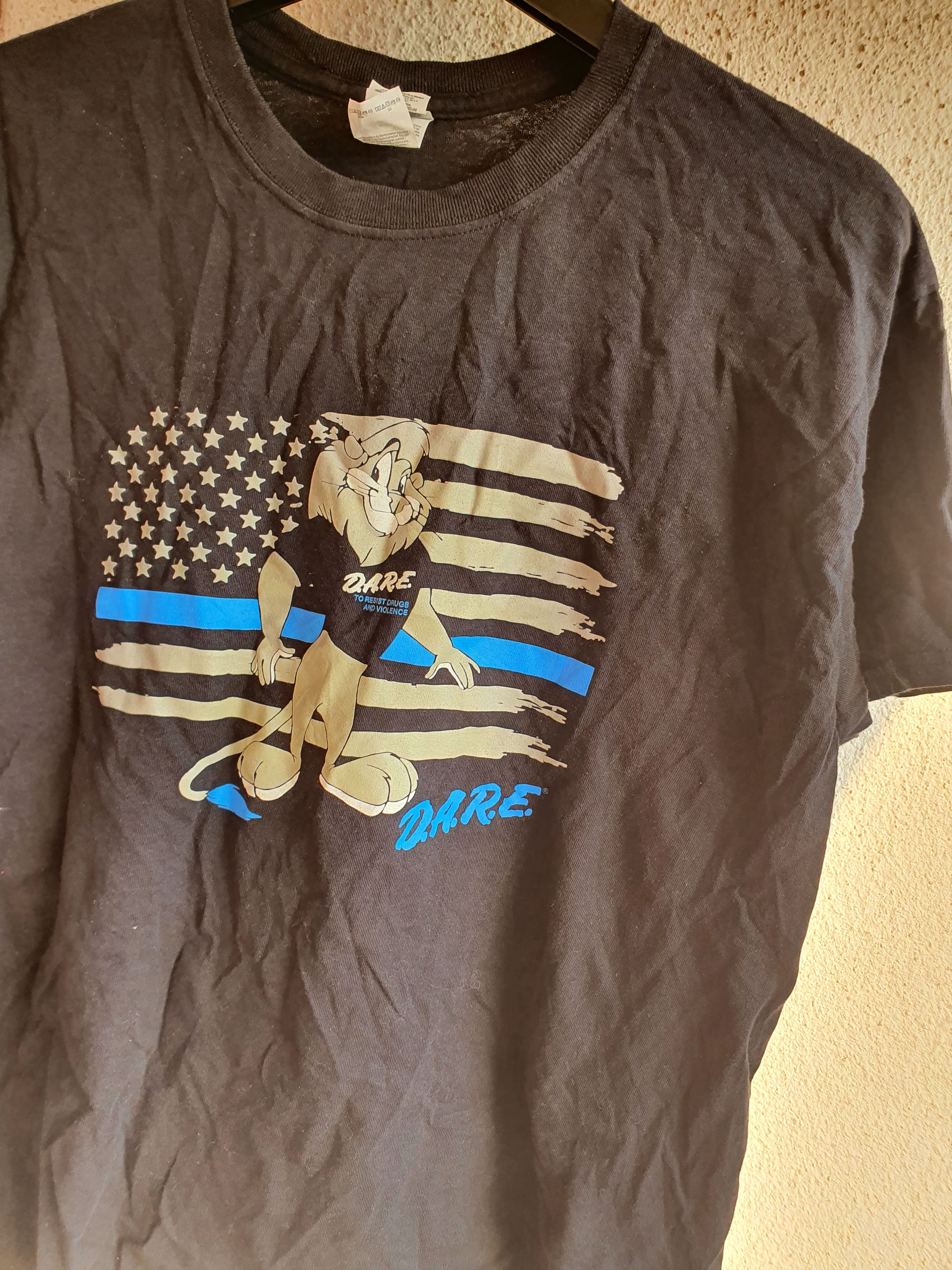 D.A.R.E × Gildan × Vintage D.A.R.E. To Resist Drugs And Violence Vtg lion tee,sz L Size US L / EU 52-54 / 3 - 3 Thumbnail
