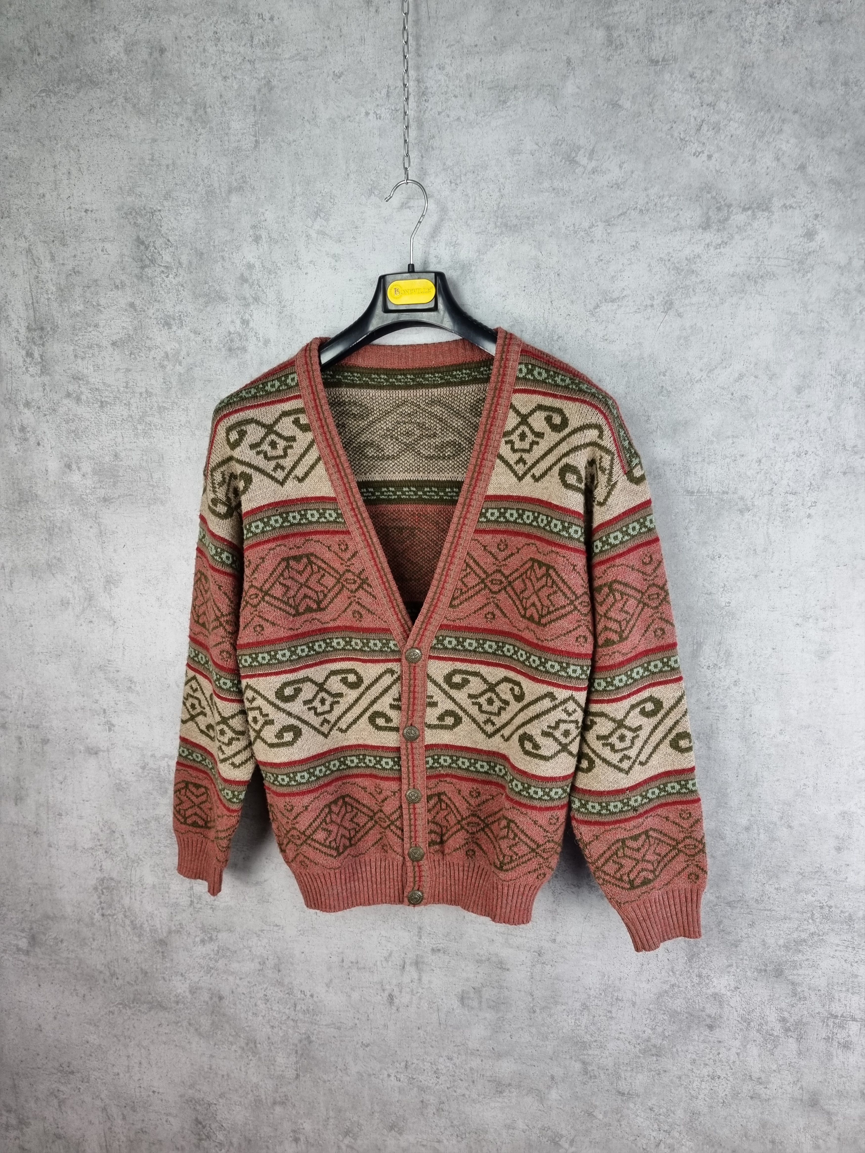 Native 90s Vintage Wool Cardigan Native Kurt Cobain Style Size US M / EU 48-50 / 2 - 3 Thumbnail