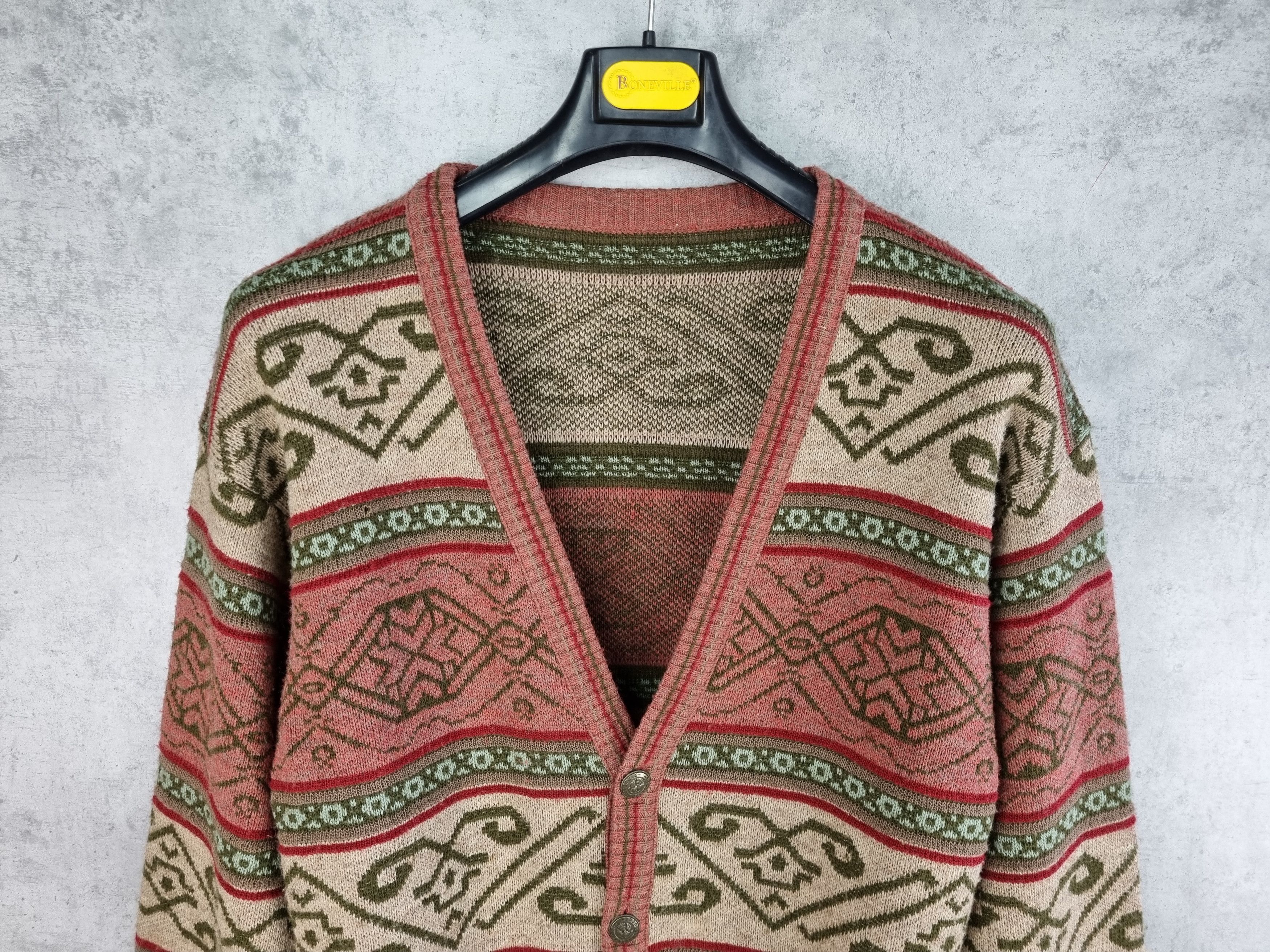 Native 90s Vintage Wool Cardigan Native Kurt Cobain Style Size US M / EU 48-50 / 2 - 5 Thumbnail