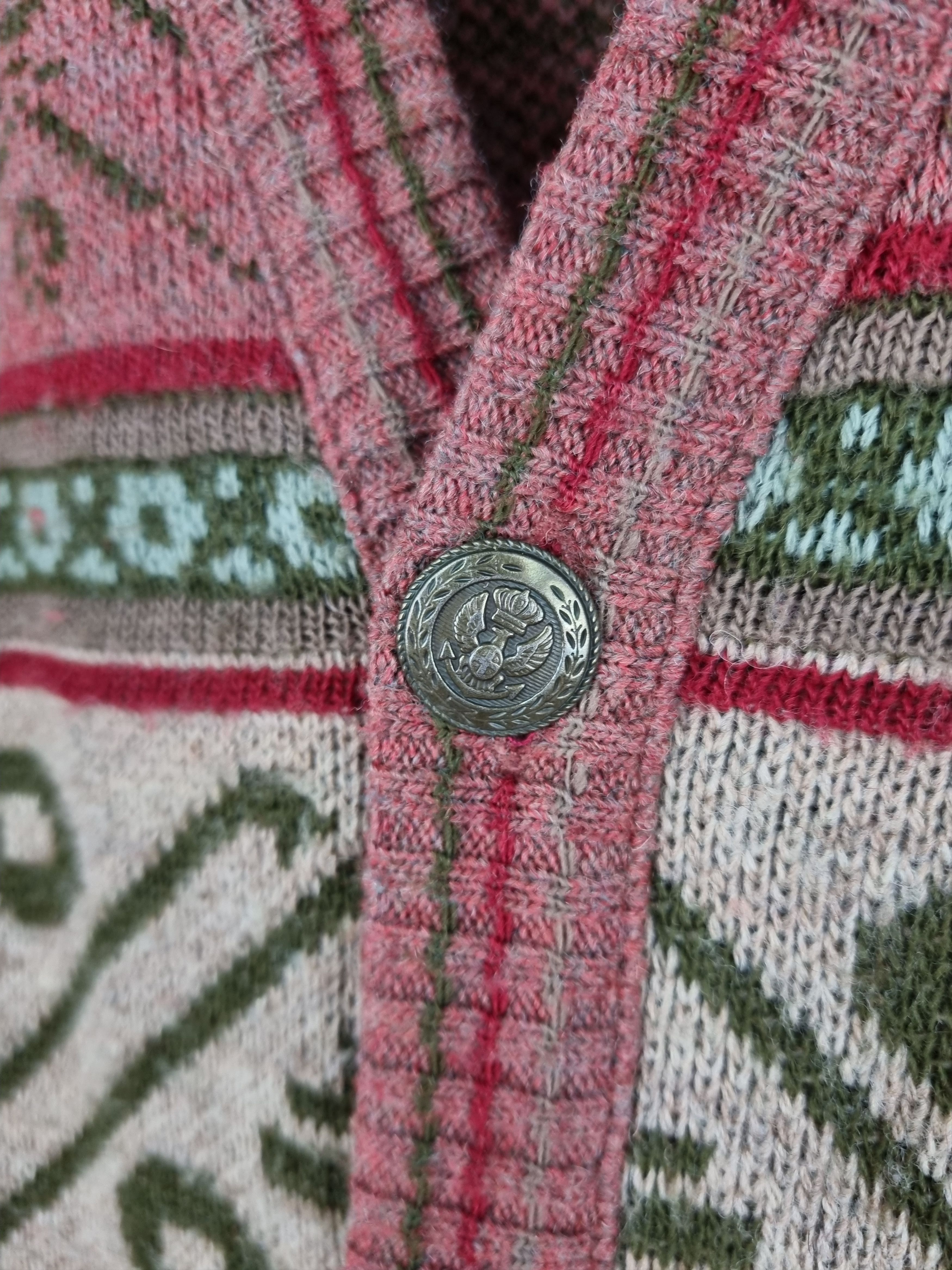 Native 90s Vintage Wool Cardigan Native Kurt Cobain Style Size US M / EU 48-50 / 2 - 9 Thumbnail