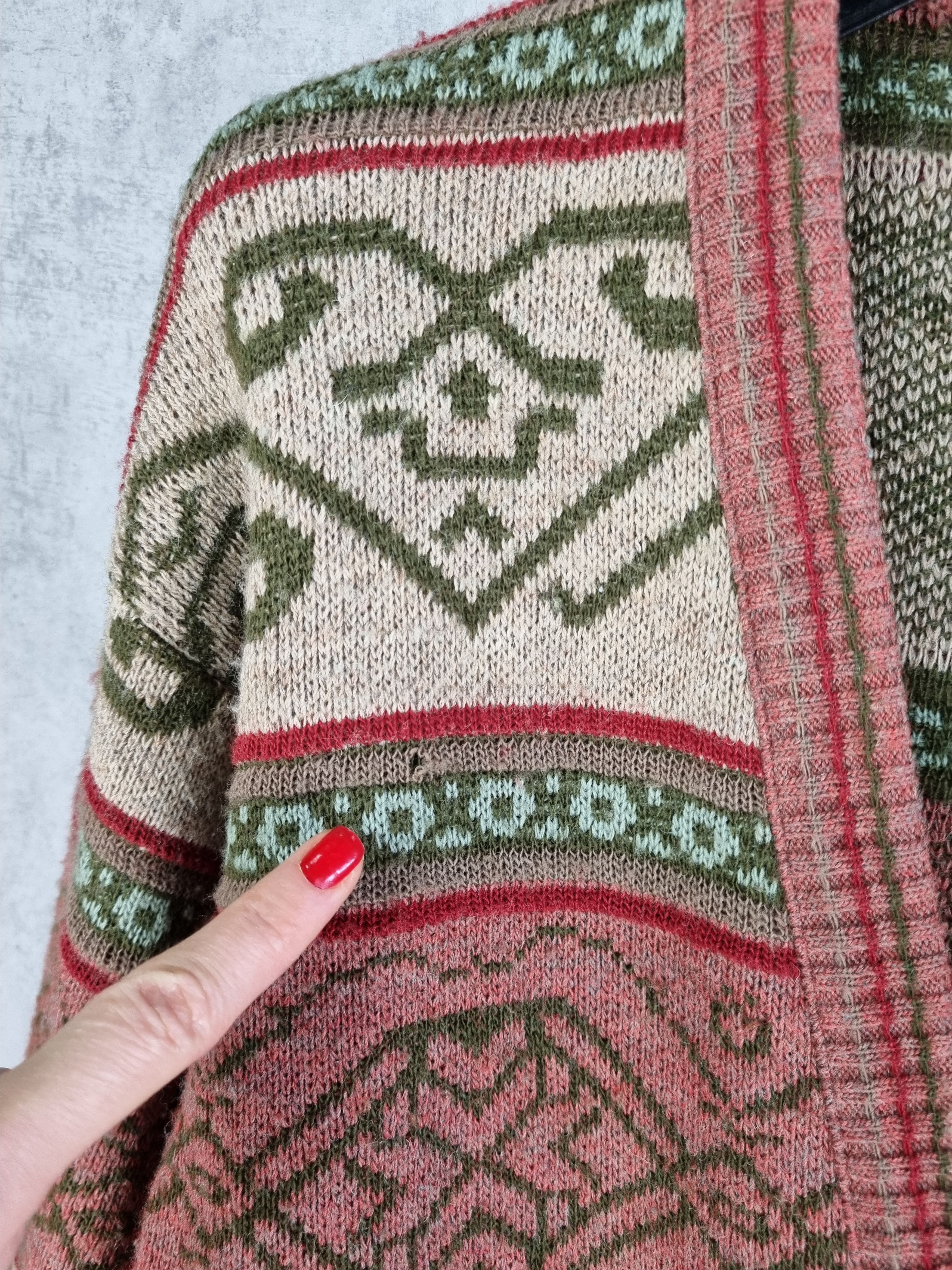 Native 90s Vintage Wool Cardigan Native Kurt Cobain Style Size US M / EU 48-50 / 2 - 13 Thumbnail