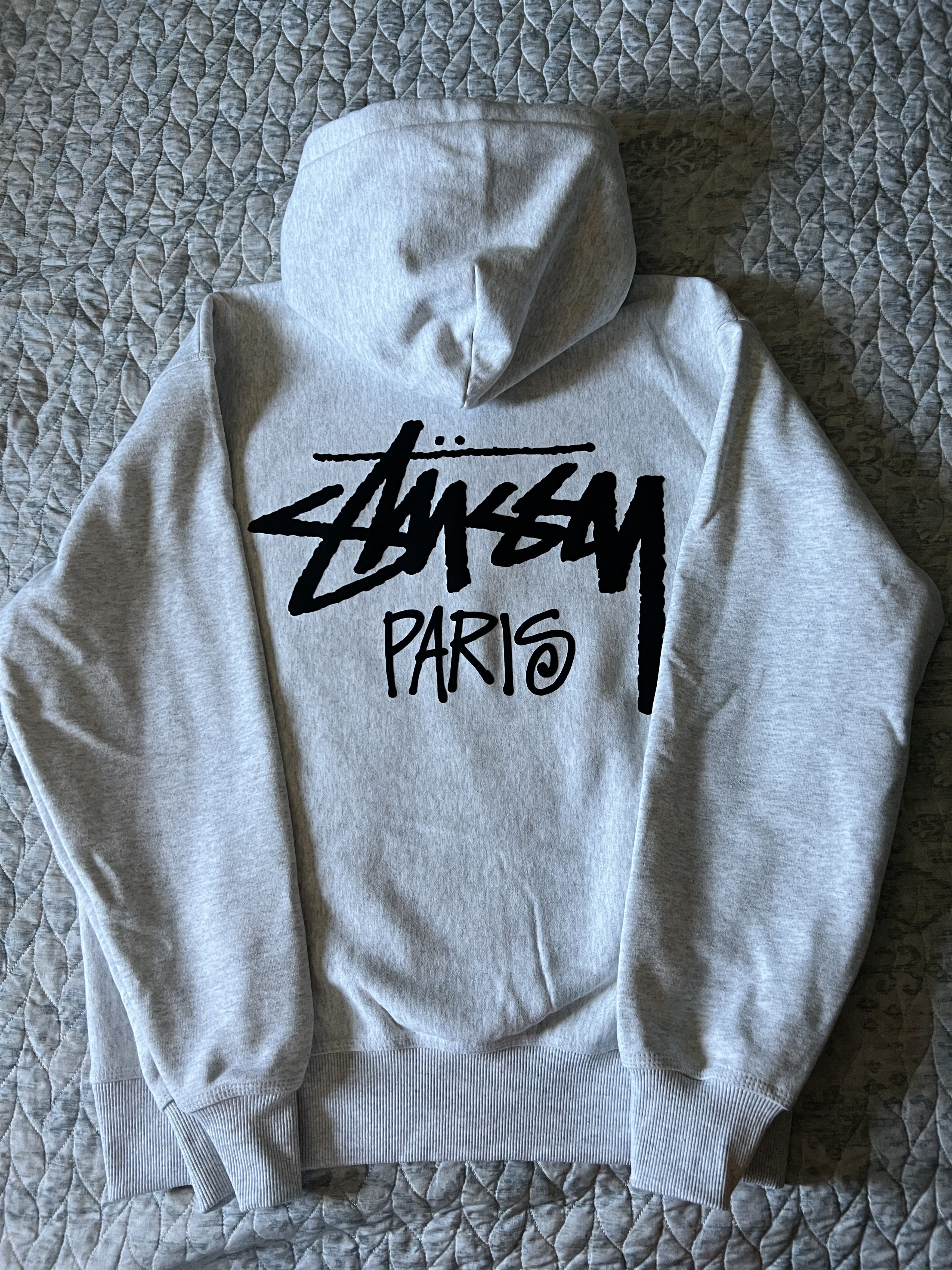 Streetwear × Stussy Grey Stussy Paris Hoodie | Grailed