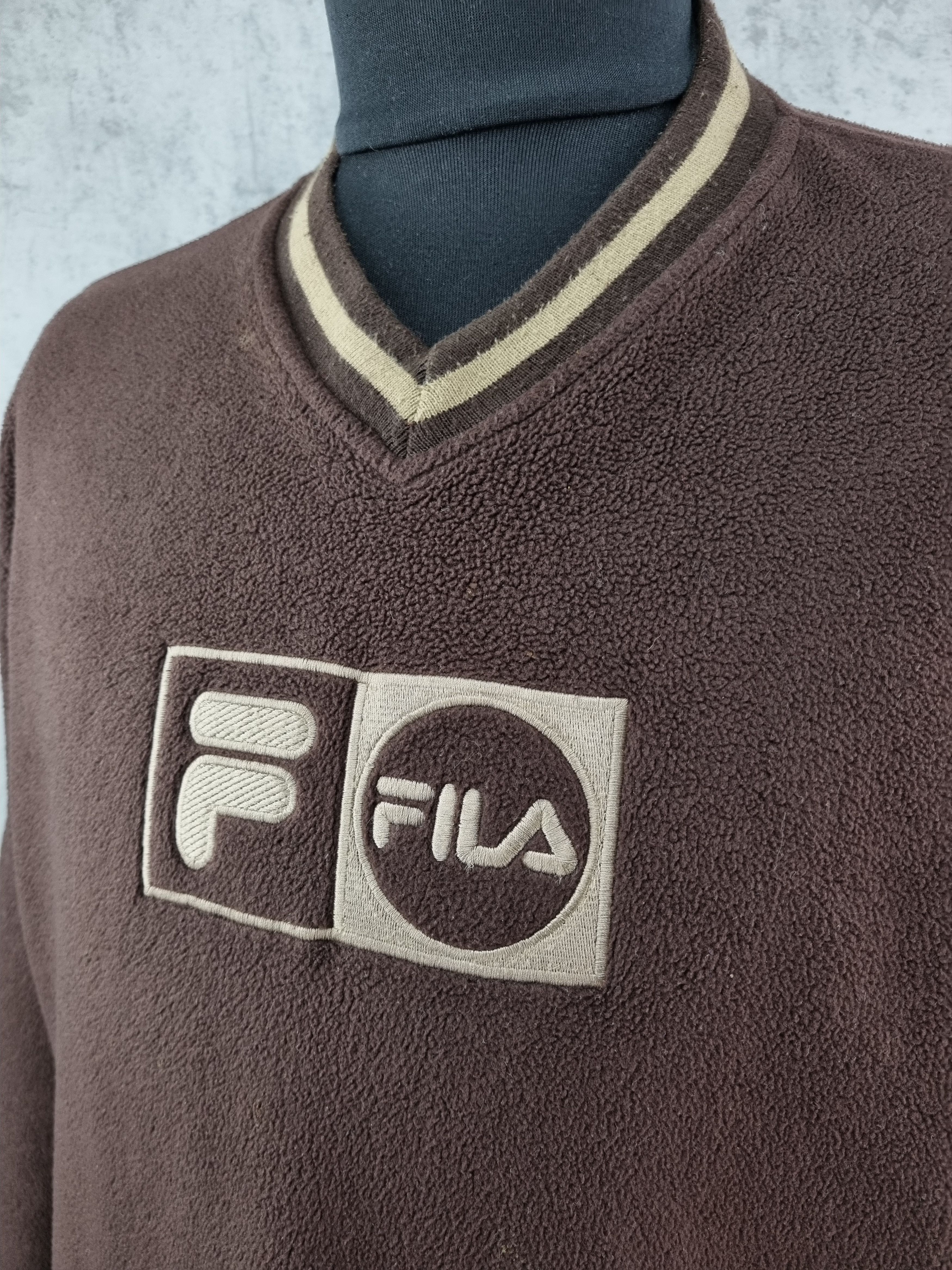 Fila × Vintage 90s Fila Ice Tech Fleece embroidered logo Brown GAP style Size US XL / EU 56 / 4 - 3 Thumbnail
