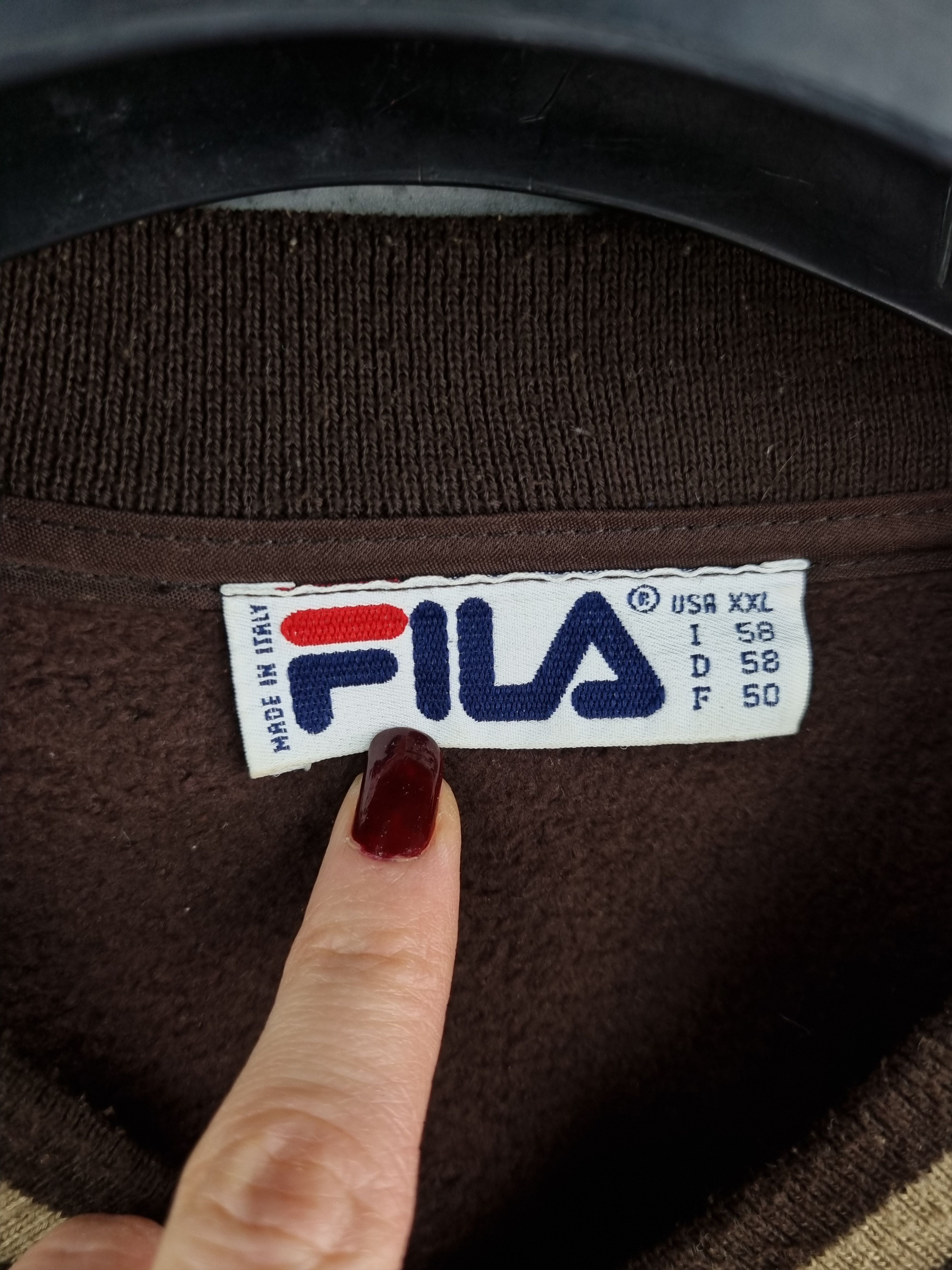 Fila × Vintage 90s Fila Ice Tech Fleece embroidered logo Brown GAP style Size US XL / EU 56 / 4 - 6 Thumbnail