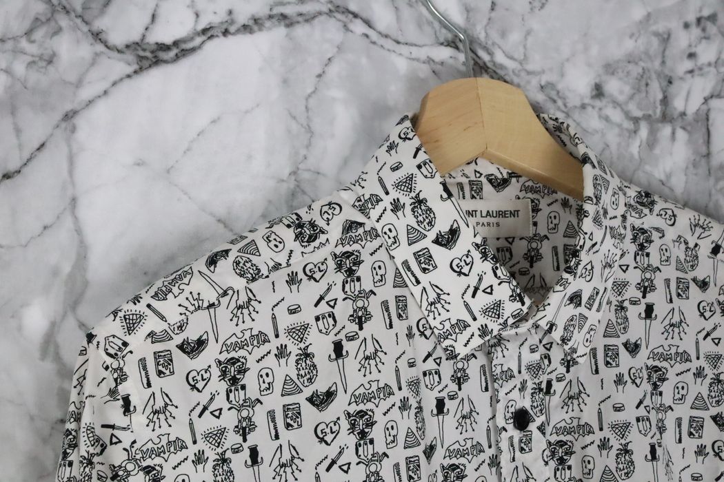 Saint laurent doodle shirt hotsell