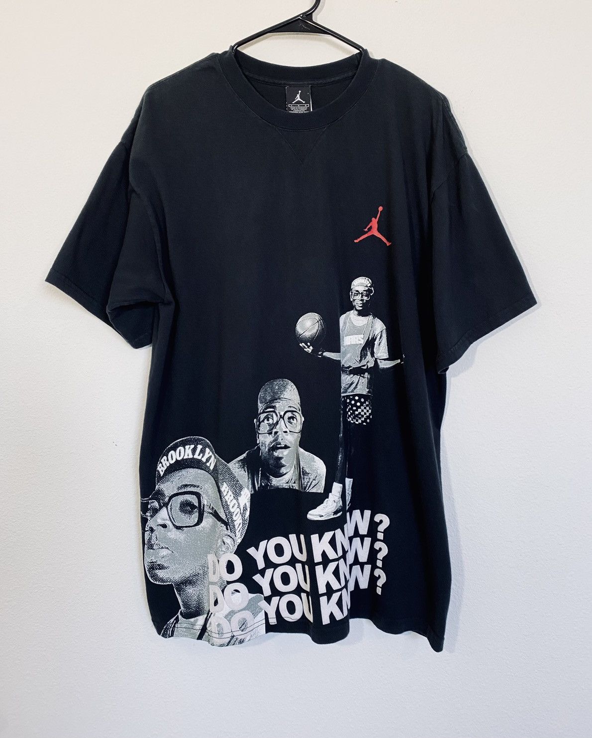 【vintage】'90 Jordan スパイク・LEEグラフィックTシャツ 古着 JORDAN ジョーダン スパイク・リー モノクロ フォト