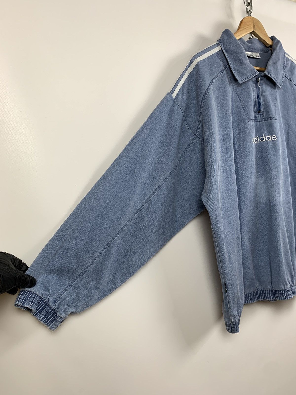 Adidas 90s Vintage Adidas Blue Zip Pullover Sweatshirt Size US L / EU 52-54 / 3 - 9 Thumbnail