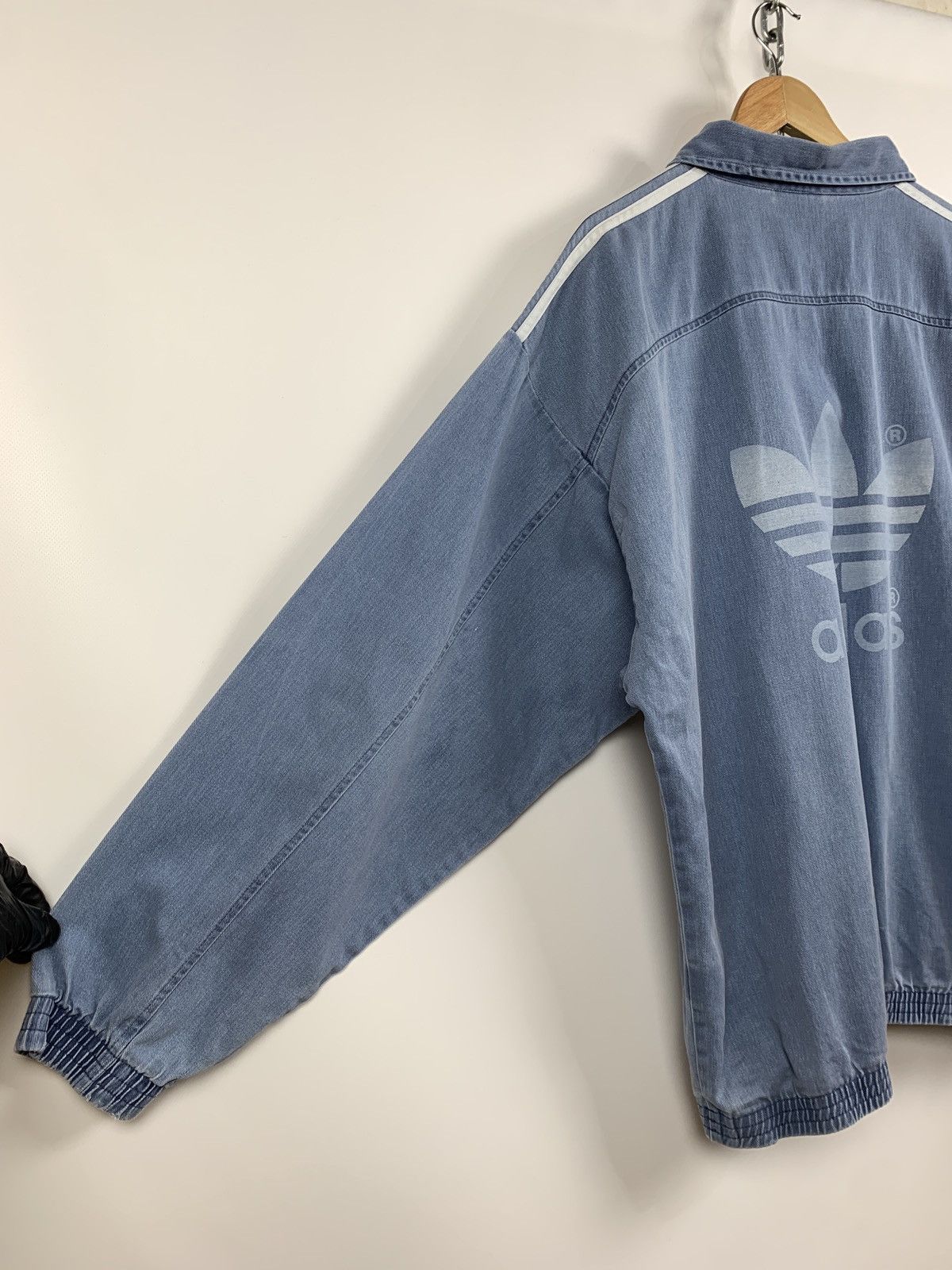 Adidas 90s Vintage Adidas Blue Zip Pullover Sweatshirt Size US L / EU 52-54 / 3 - 14 Thumbnail