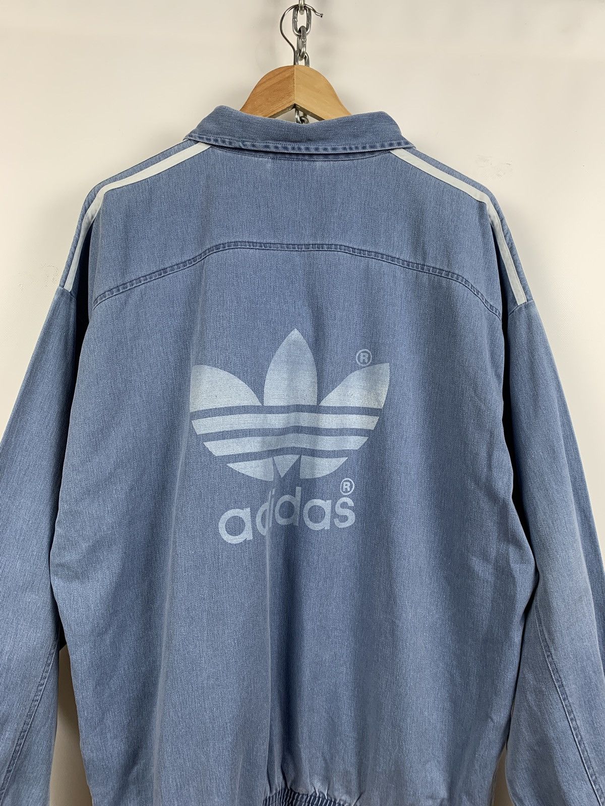 Adidas 90s Vintage Adidas Blue Zip Pullover Sweatshirt Size US L / EU 52-54 / 3 - 11 Thumbnail