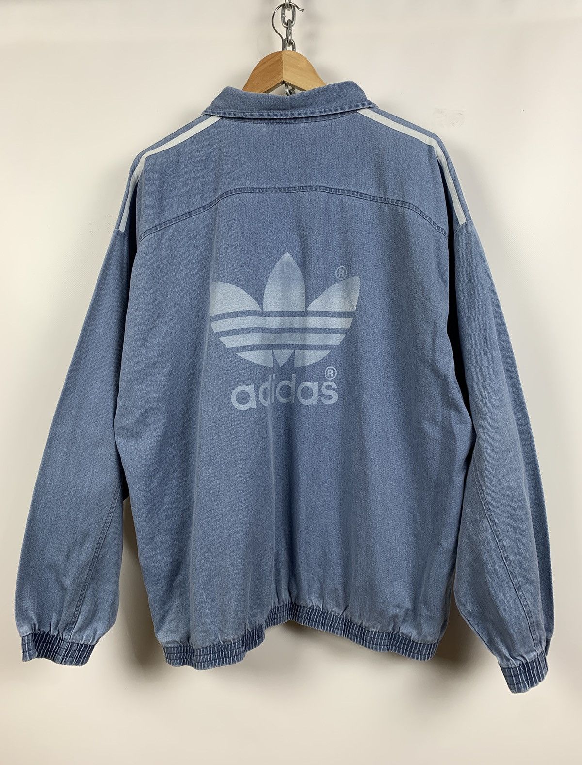 Adidas 90s Vintage Adidas Blue Zip Pullover Sweatshirt Size US L / EU 52-54 / 3 - 2 Thumbnail