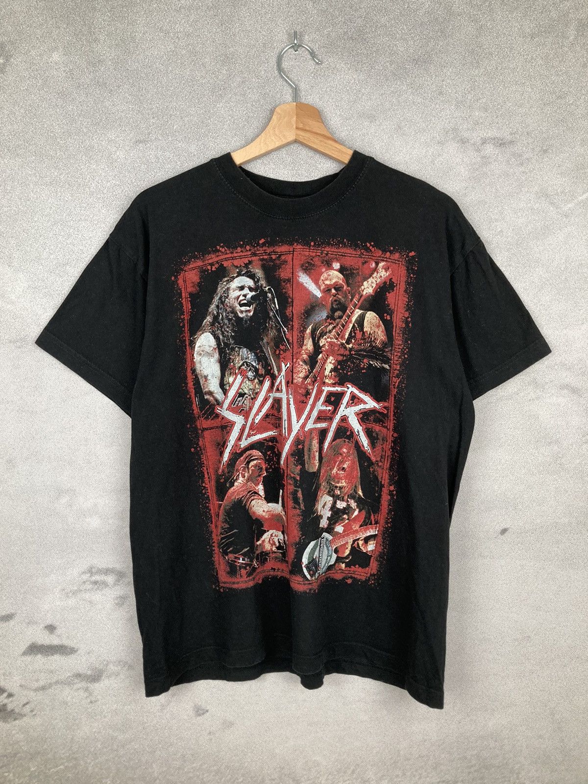 T-shirt Slayer Vintage - Tête De Chèvre Et Sang - Taille XL - Gildan