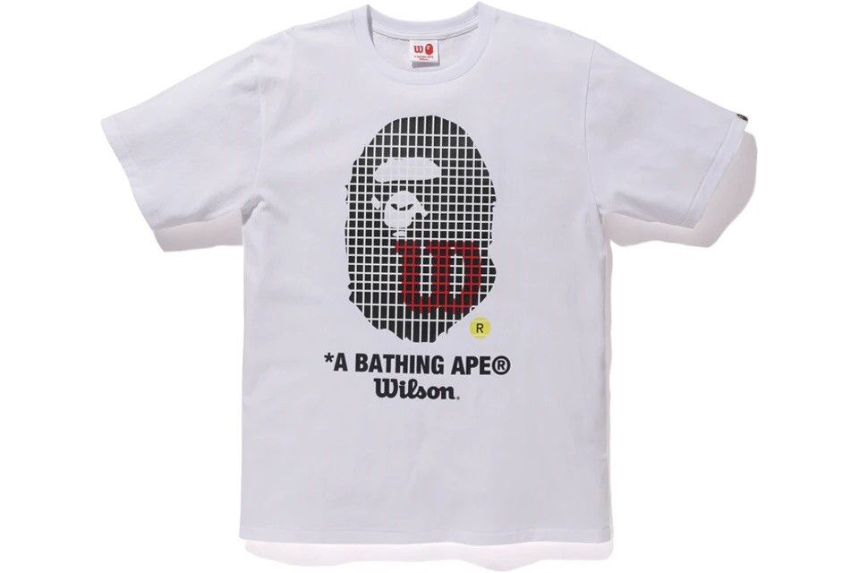 Bape BAPE x Wilson Ape Head Tee White Size US S / EU 44-46 / 1 - 2 Thumbnail