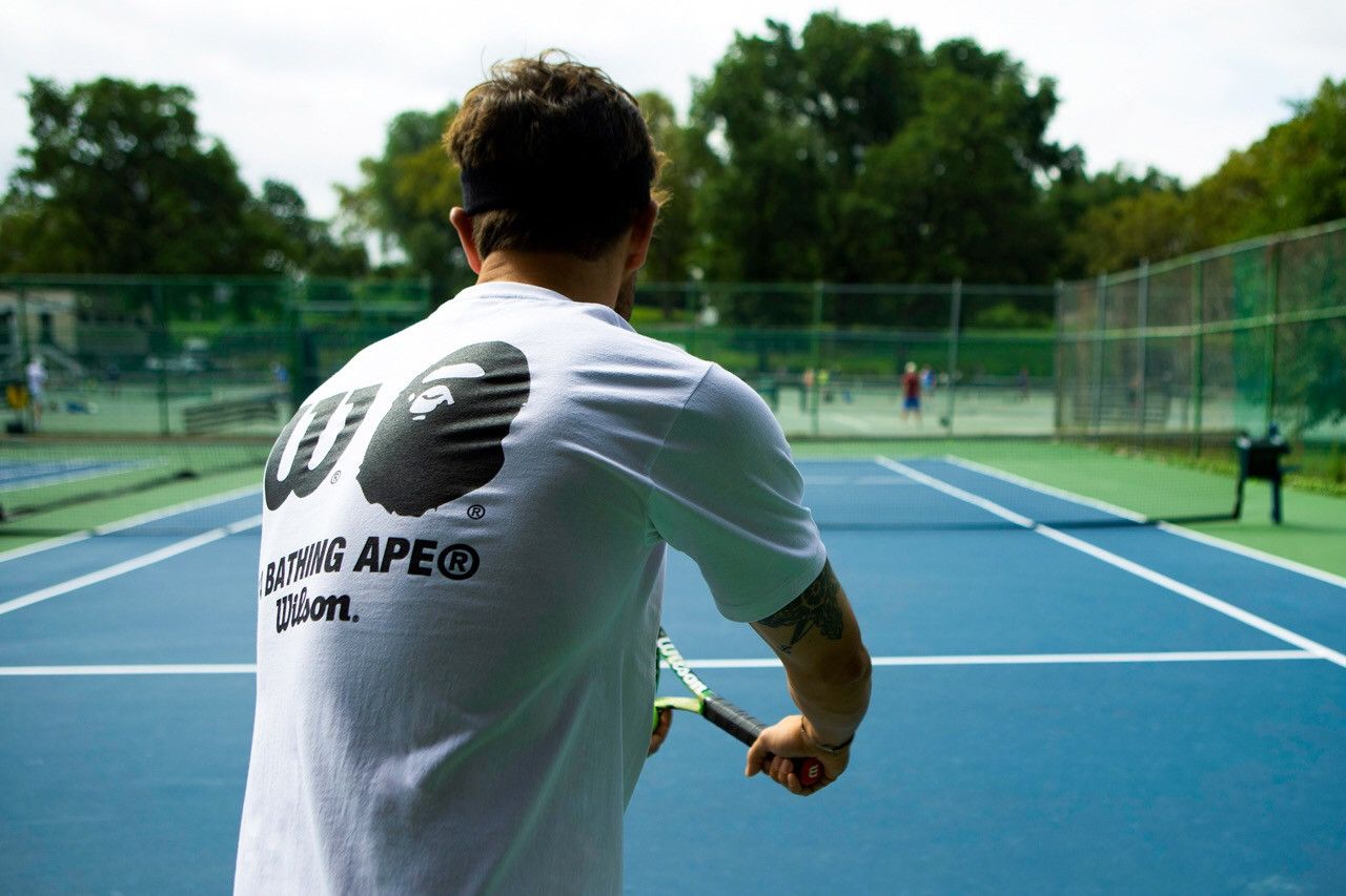 Bape BAPE x Wilson Ape Head Tee White Size US S / EU 44-46 / 1 - 11 Thumbnail