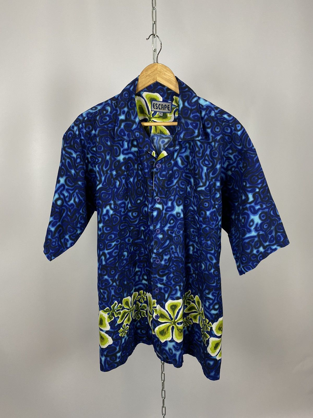 Vintage Hawaiian crazy shirt streetwear blue size XL Size US XL / EU 56 / 4 - 1 Thumbnail