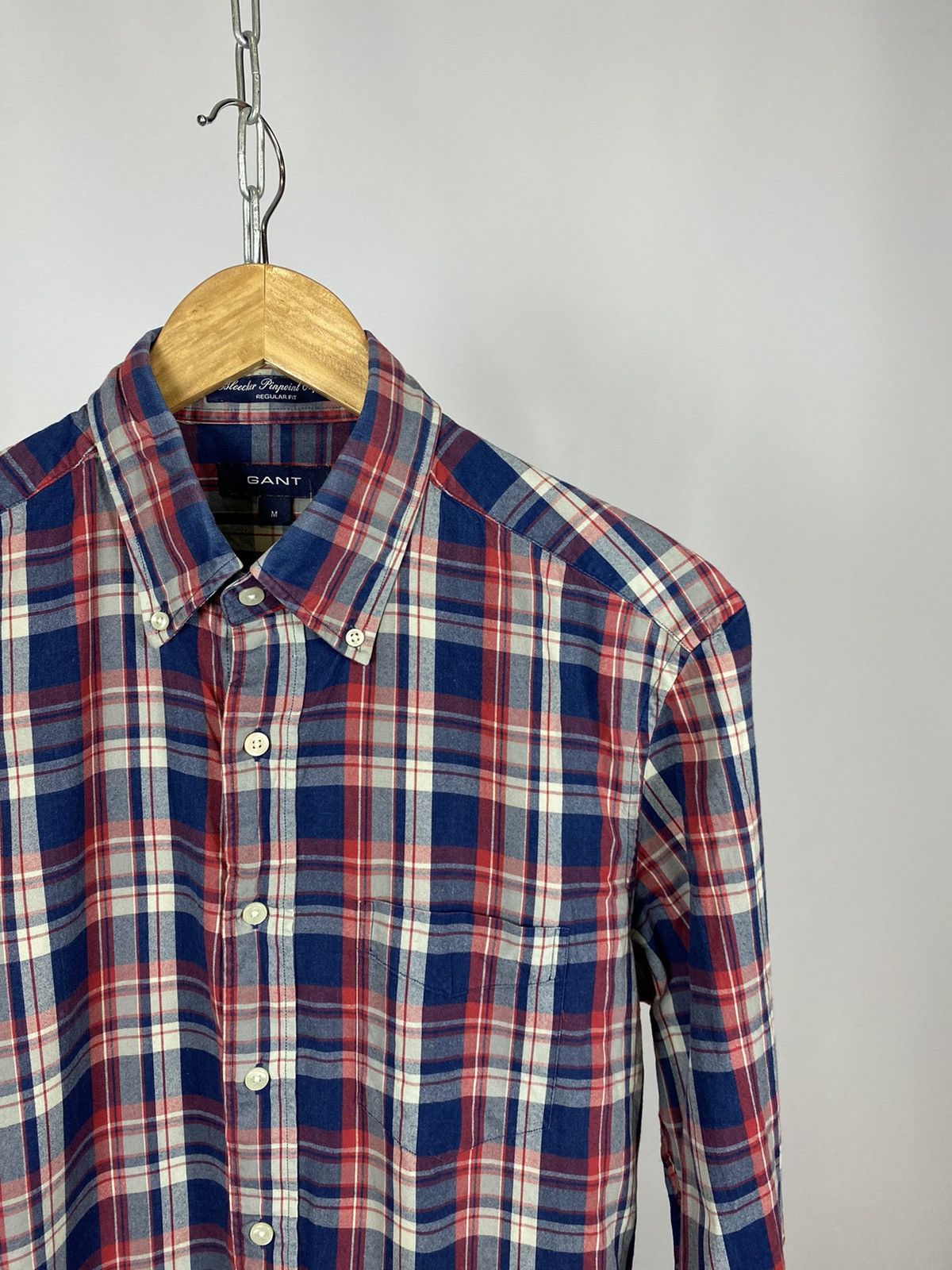 Gant Gant shirt long sleeve streetwear red blue size M Size US M / EU 48-50 / 2 - 2 Thumbnail