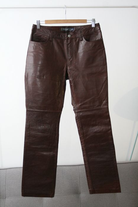 Gap GAP Vintage Boot cut Leather Pants Kanye West 8 30" Size US 30 / EU 46 - 1 Preview