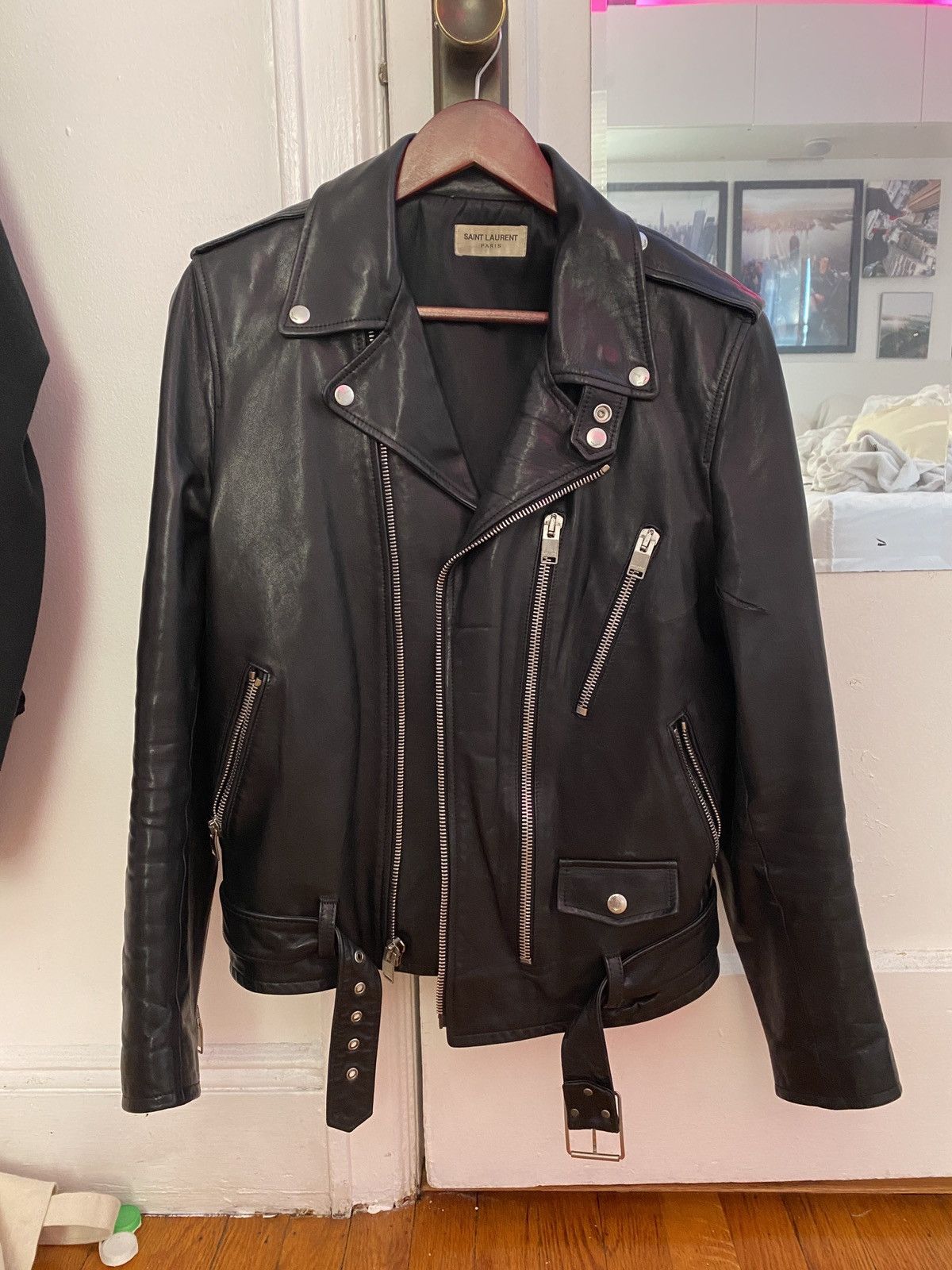 Saint Laurent Paris L17 Calf Leather Jacket Hedi Size 50 | Grailed