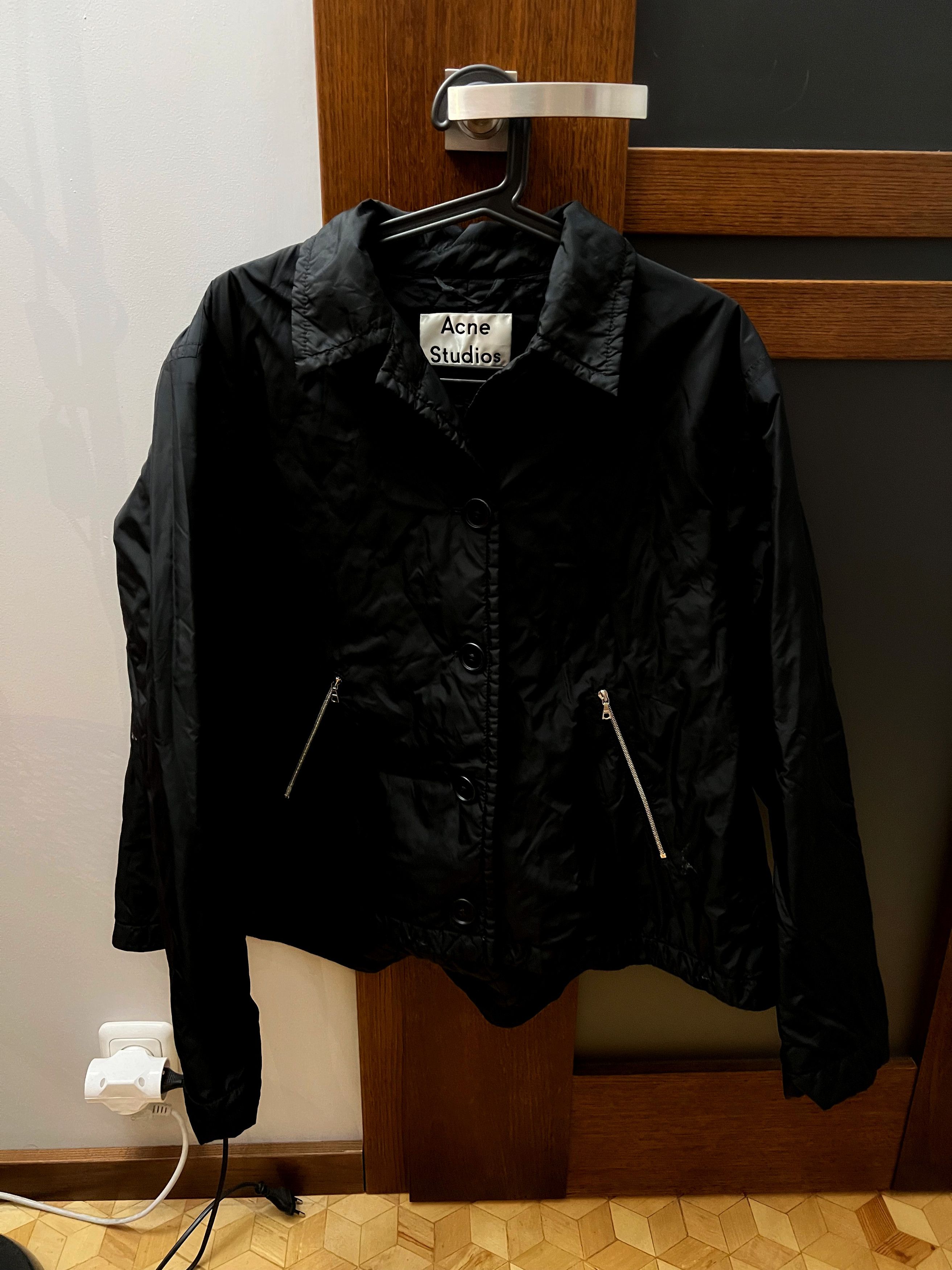 Acne Studios Alive Paw15 Black Nylon Jacket 36
