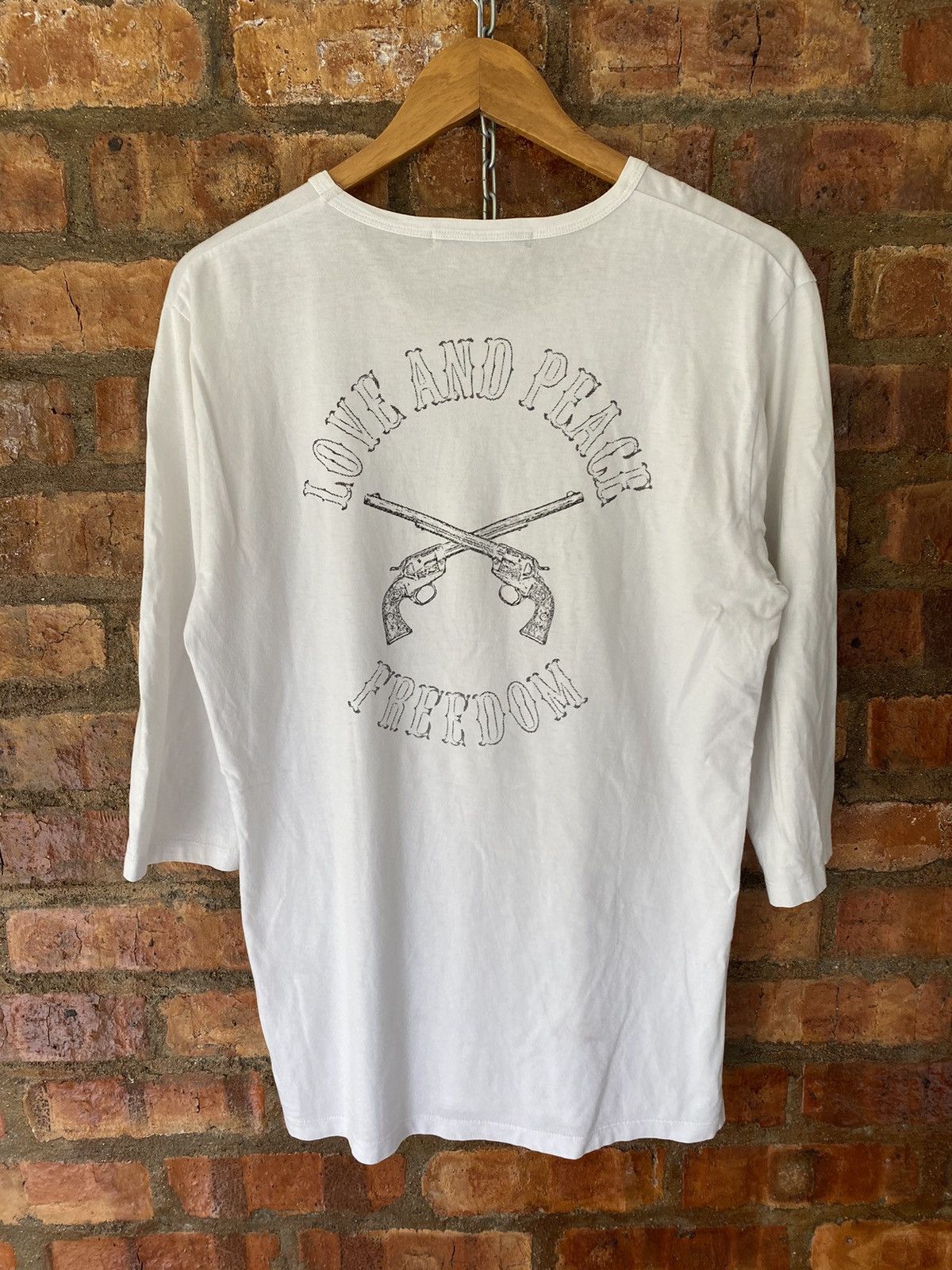 Japanese Brand × Mastermind Japan × Roar Vtg ROAR love peace and freedom 3/4 sleeve Size US M / EU 48-50 / 2 - 2 Thumbnail