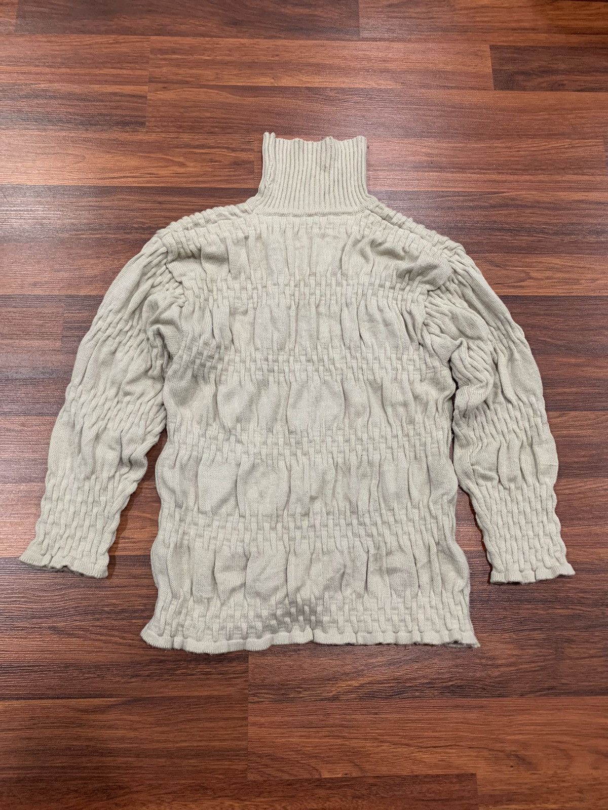 Japanese Brand Belle Ellensen Turtle Neck Wool Knitwear Size US L / EU 52-54 / 3 - 1 Thumbnail