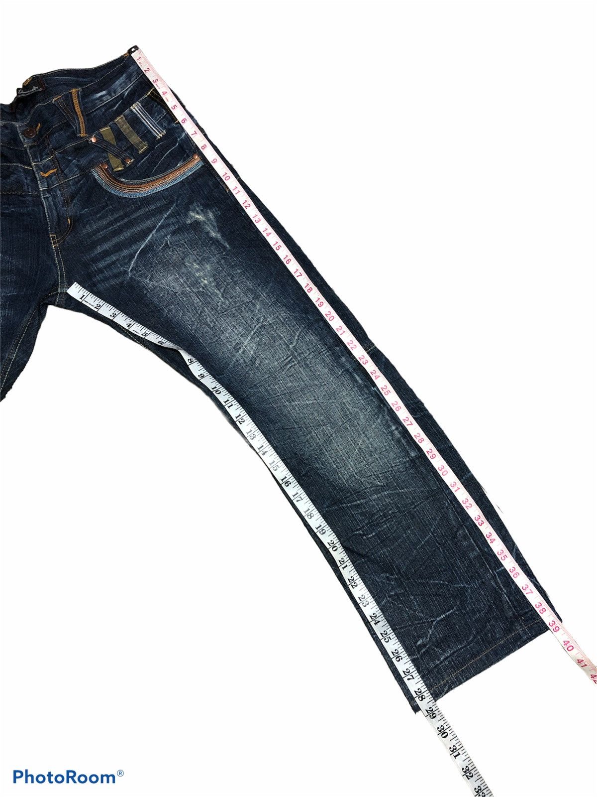 Japanese Brand DONINATE DOUBLE WAIST WASHED BLUE DENIM Size US 32 / EU 48 - 8 Thumbnail