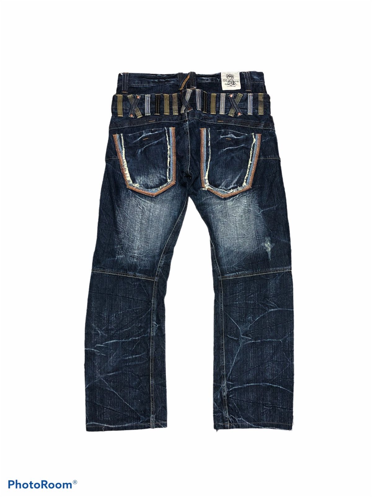 Japanese Brand DONINATE DOUBLE WAIST WASHED BLUE DENIM Size US 32 / EU 48 - 2 Thumbnail