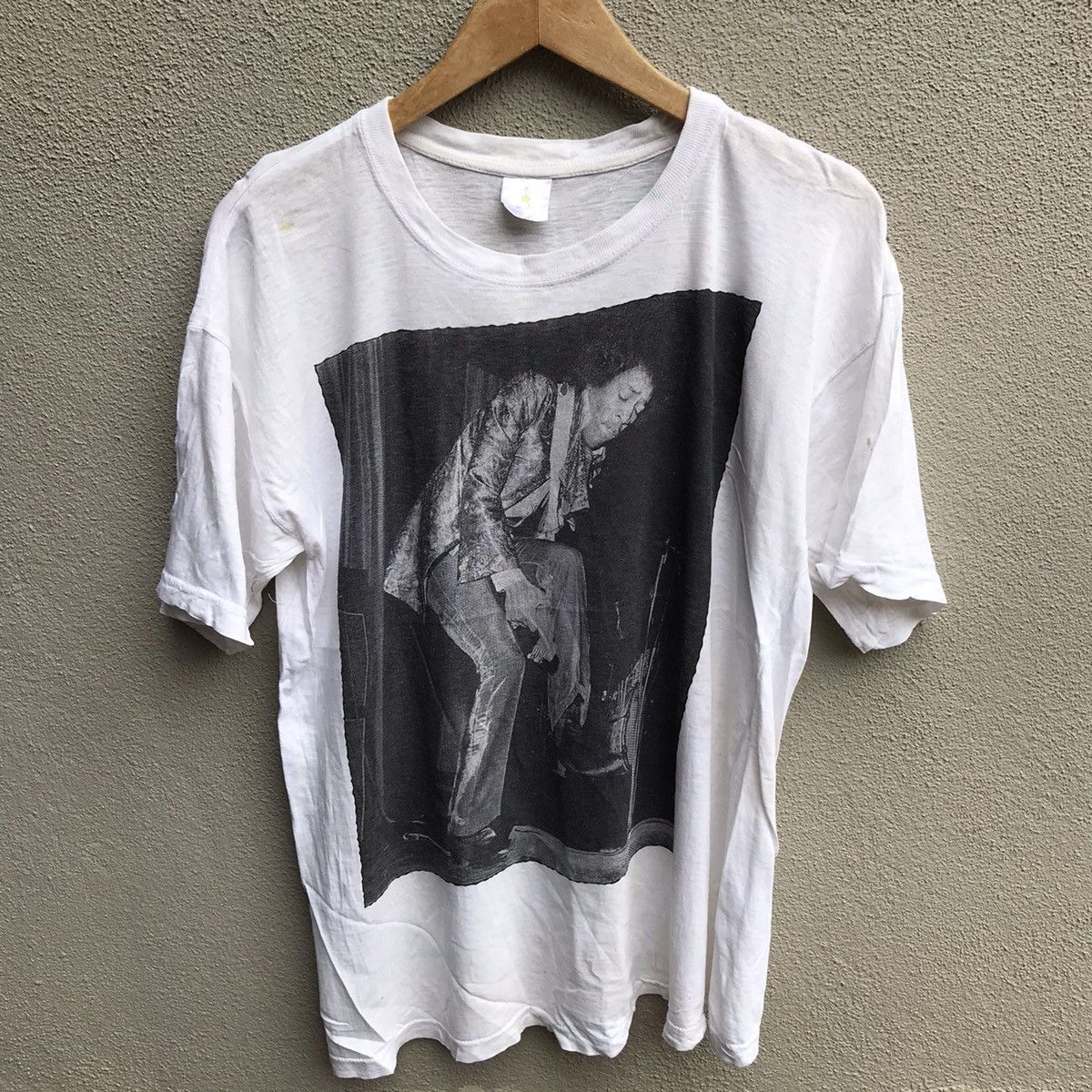 Band Tees Vintage JIMI HENDRIX photo tee europe Size US L / EU 52-54 / 3 - 2 Thumbnail
