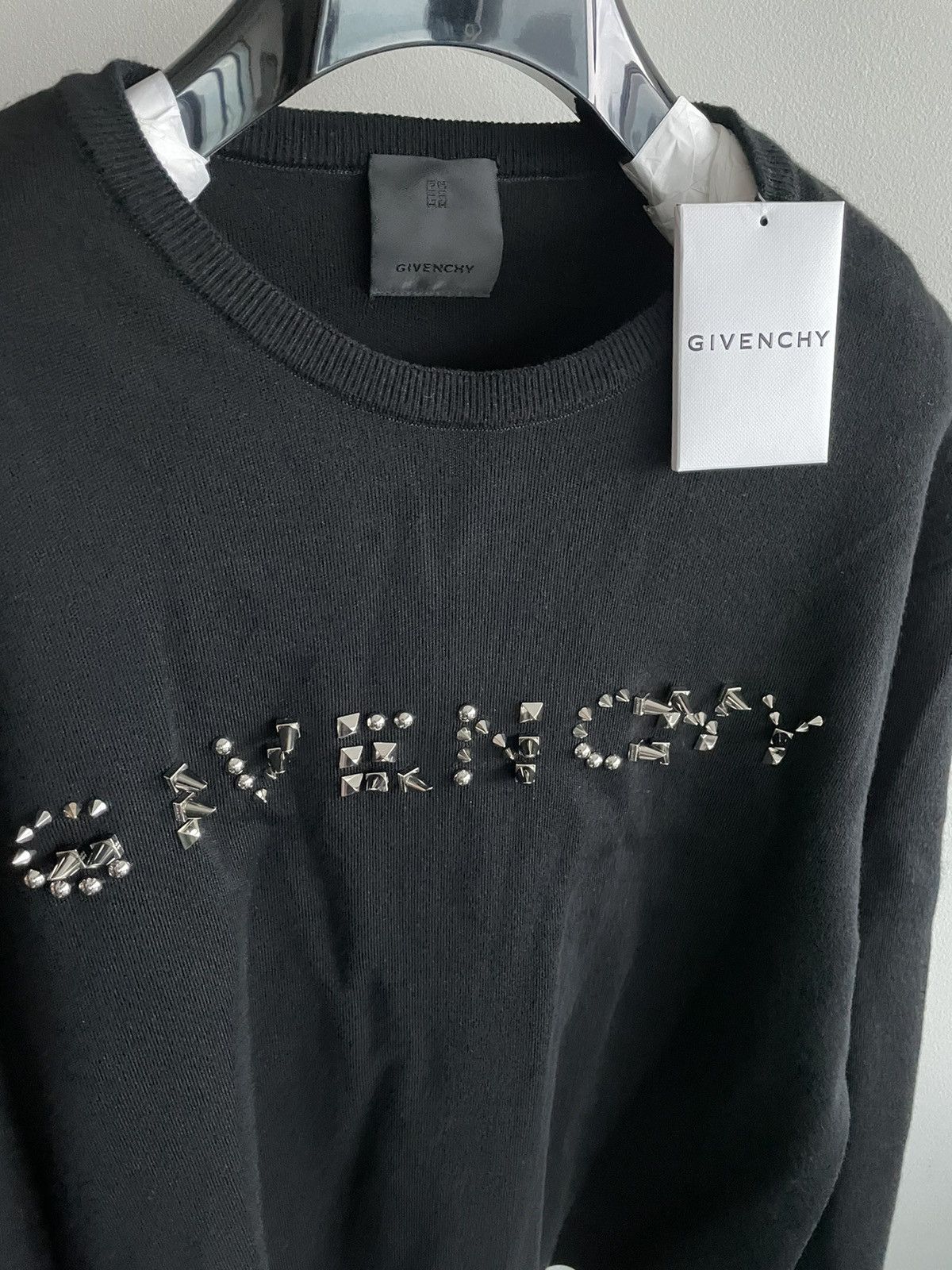 Givenchy Rare $1,650 Runway Brand New Limited Studded Crewneck Shirt Size US XL / EU 56 / 4 - 20 Thumbnail