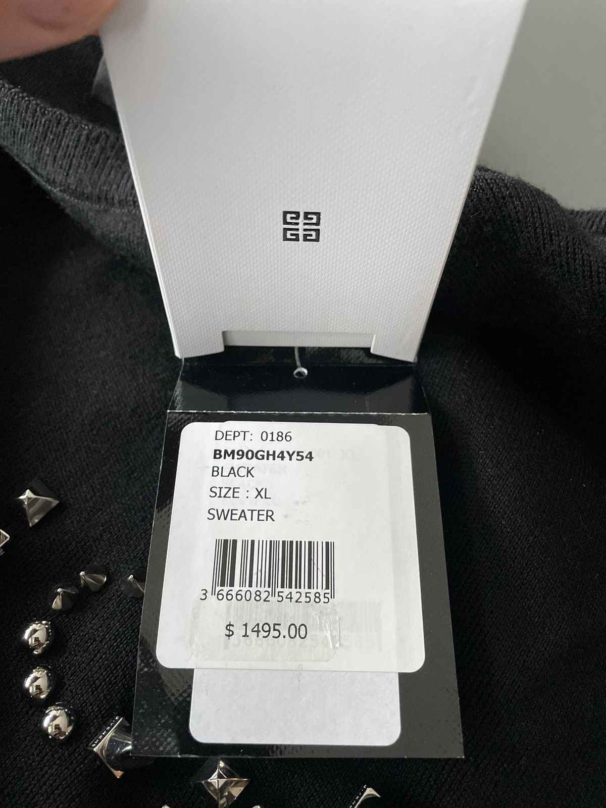 Givenchy Rare $1,650 Runway Brand New Limited Studded Crewneck Shirt Size US XL / EU 56 / 4 - 3 Thumbnail