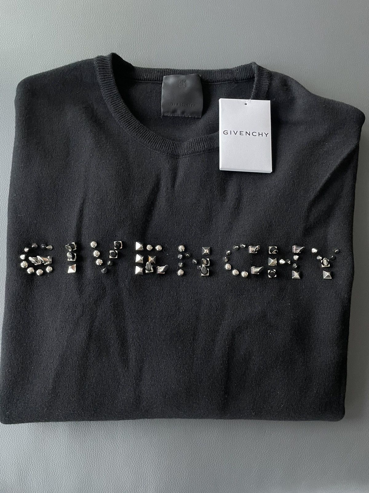 Givenchy Rare $1,650 Runway Brand New Limited Studded Crewneck Shirt Size US XL / EU 56 / 4 - 2 Thumbnail