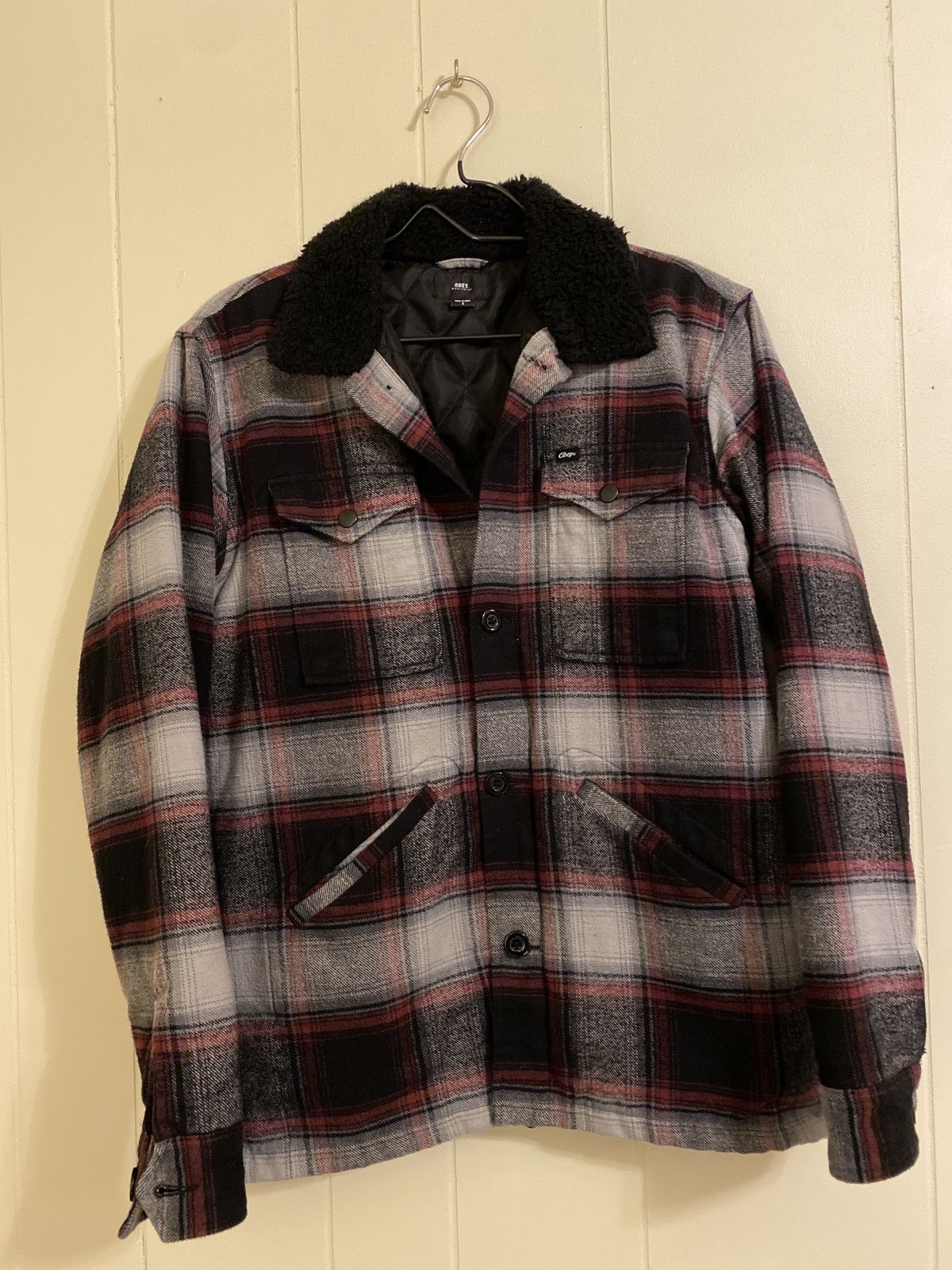 Obey Plaid Flannel Chore Coat | Grailed