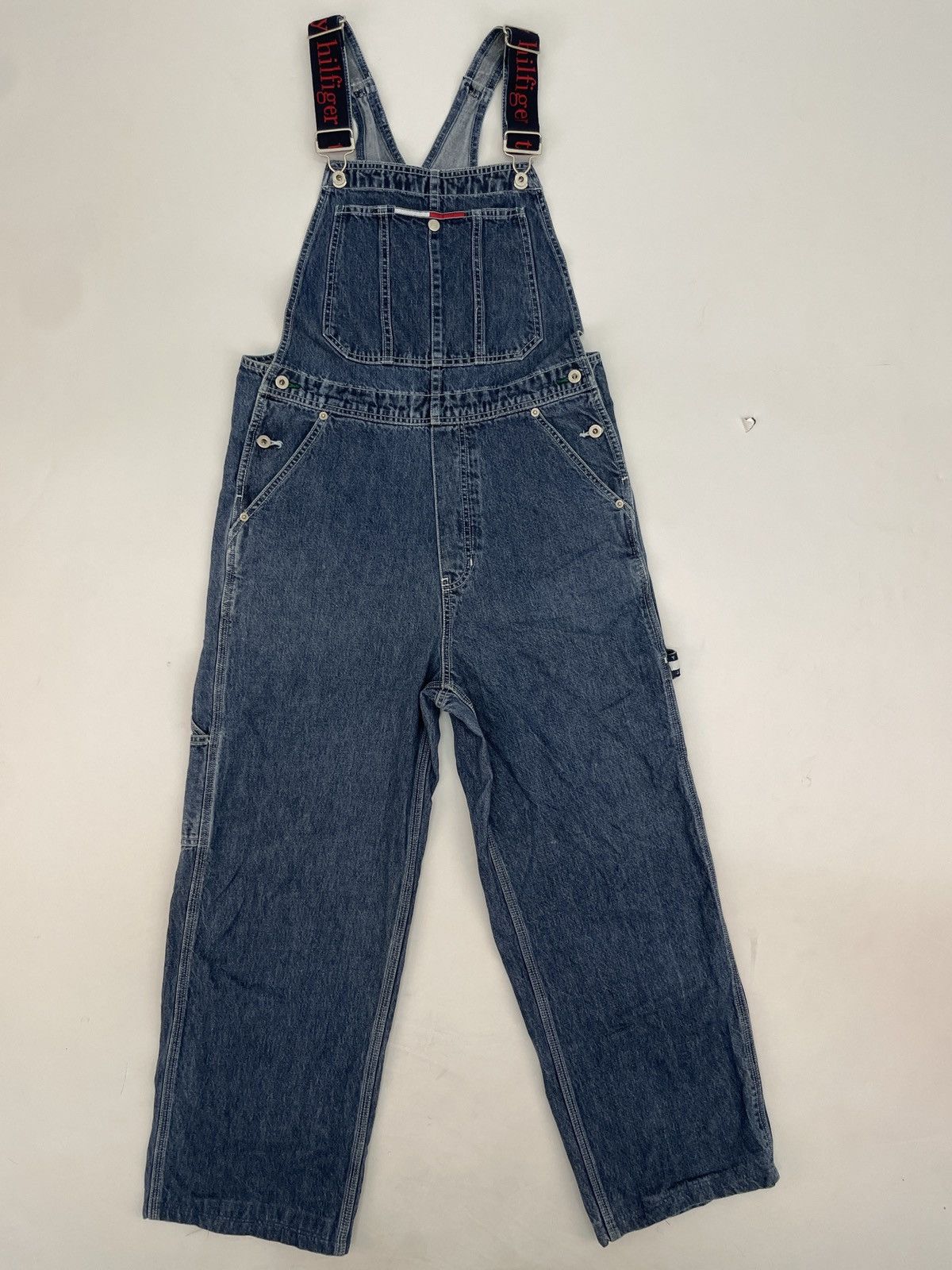 image of Tommy Hilfiger Aliayah Overalls in Denim, Women's (Size 32)