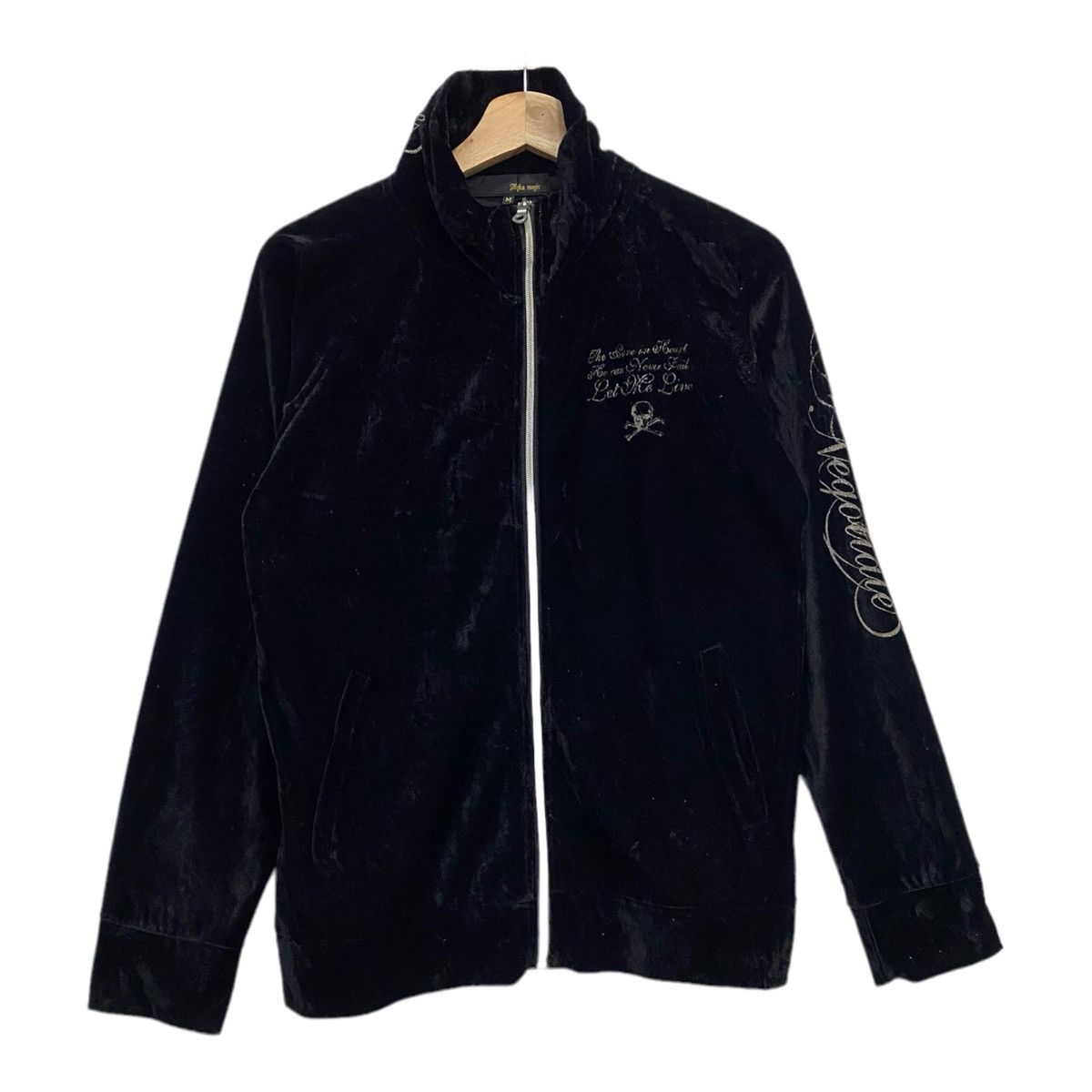 Le Grande Bleu (L.G.B.) SKULLS🔥ALPHA MAGIC SKILLS EMBROIDERY VELVET ZIP JACKET Size US S / EU 44-46 / 1 - 4 Thumbnail
