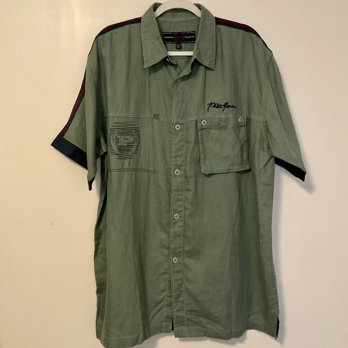 Vintage Vintage Phat Farm Button Front Short Sleeve Shirt Size US XL / EU 56 / 4 - 1 Thumbnail