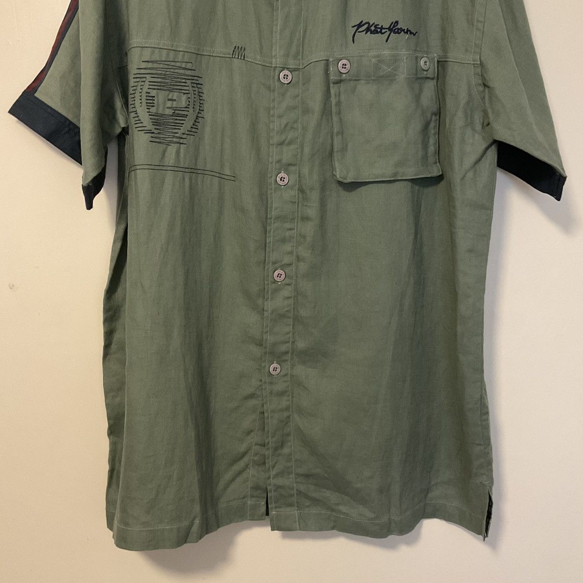Vintage Vintage Phat Farm Button Front Short Sleeve Shirt Size US XL / EU 56 / 4 - 3 Thumbnail