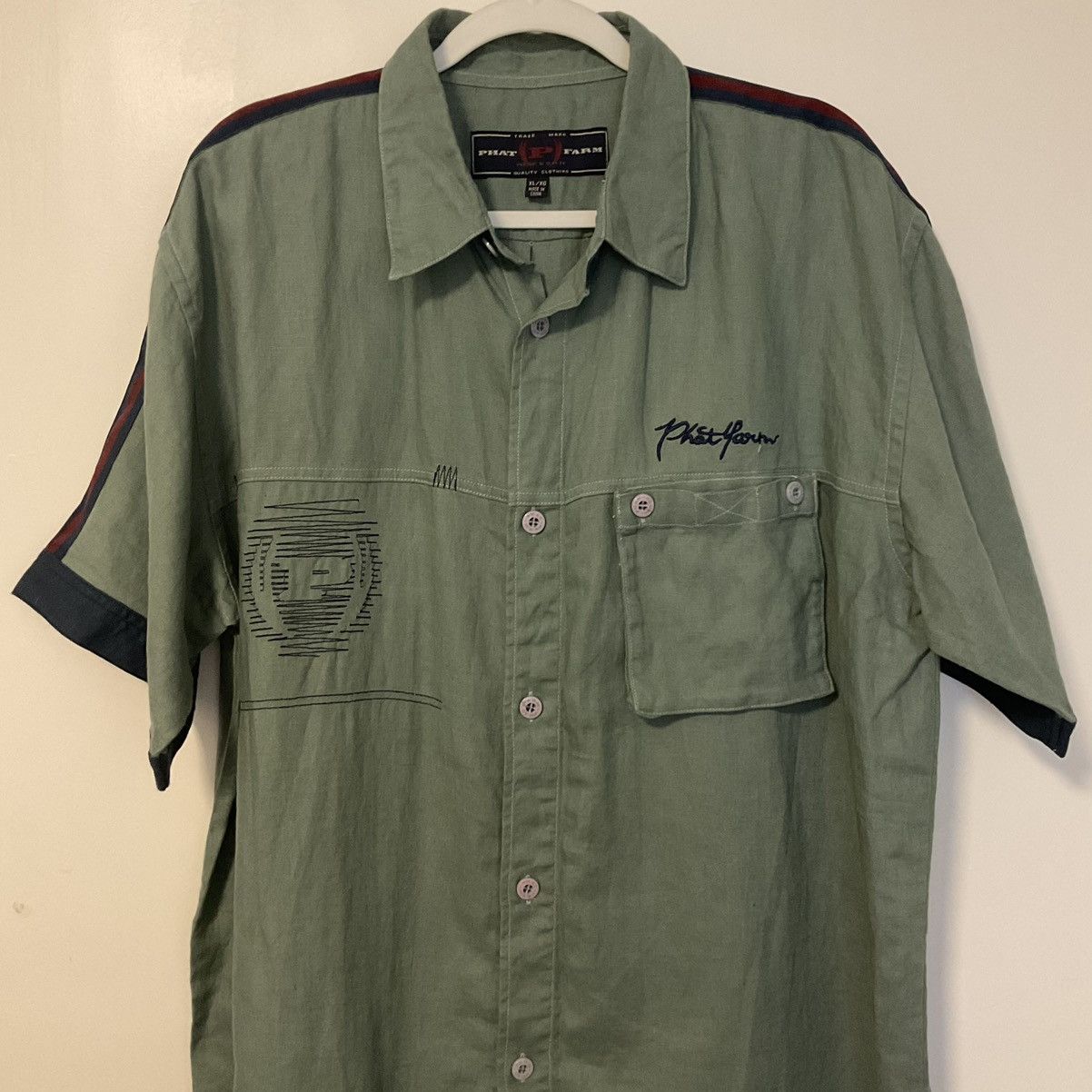 Vintage Vintage Phat Farm Button Front Short Sleeve Shirt Size US XL / EU 56 / 4 - 2 Thumbnail