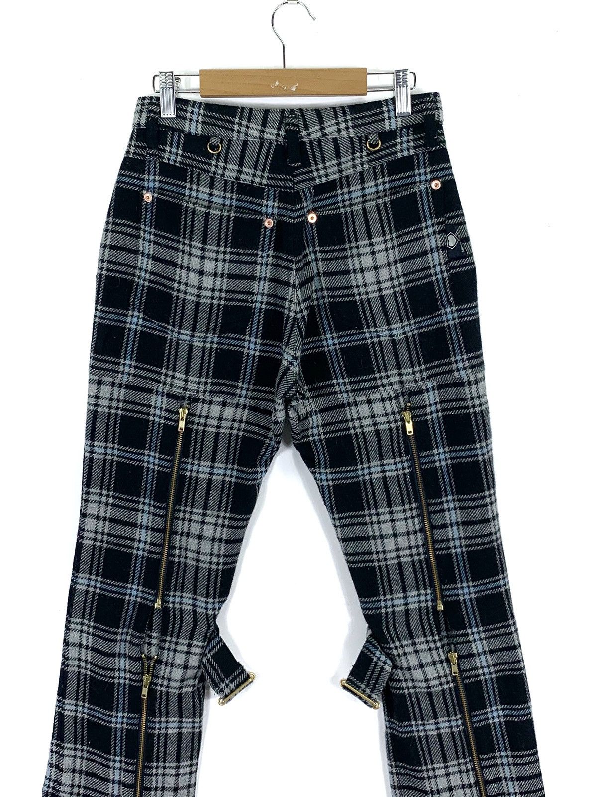 Punk and Yo VINTAGE SUPER LOVERS PUNK GOTHIC BONDAGE TARTAN PANT Size US 26 / EU 42 - 2 Thumbnail