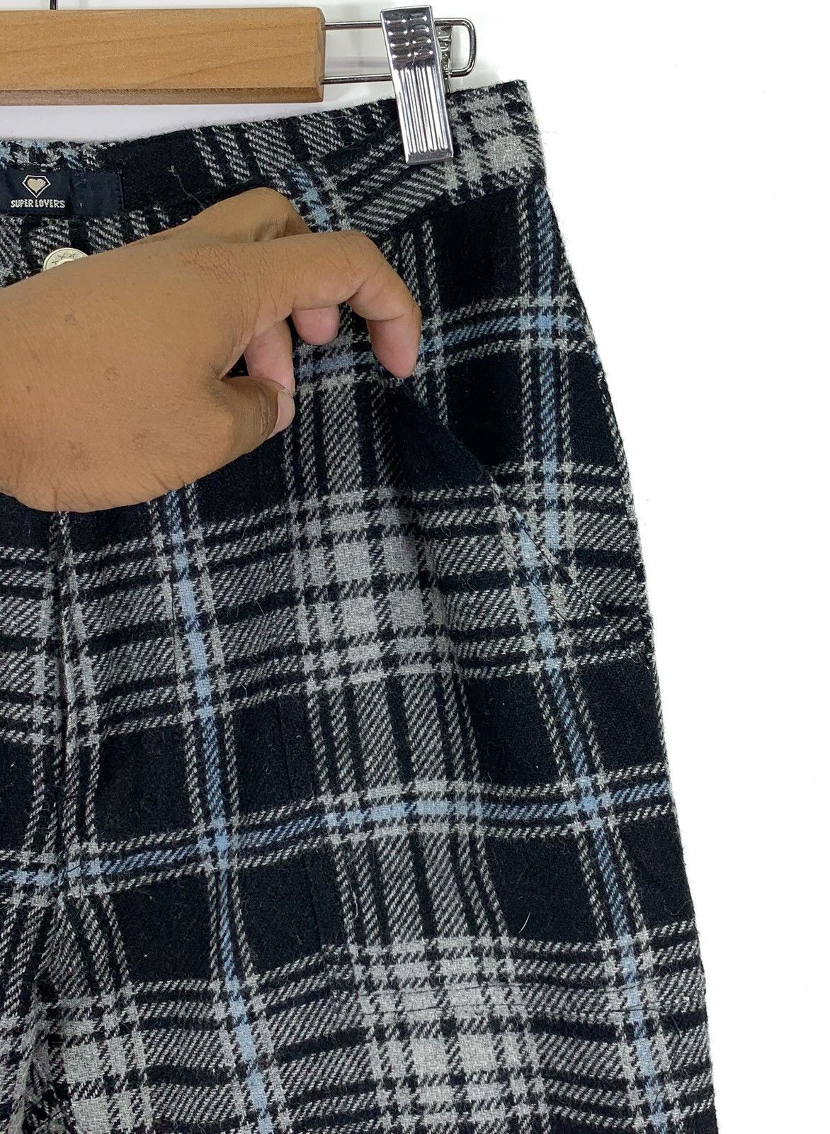 Punk and Yo VINTAGE SUPER LOVERS PUNK GOTHIC BONDAGE TARTAN PANT Size US 26 / EU 42 - 9 Thumbnail