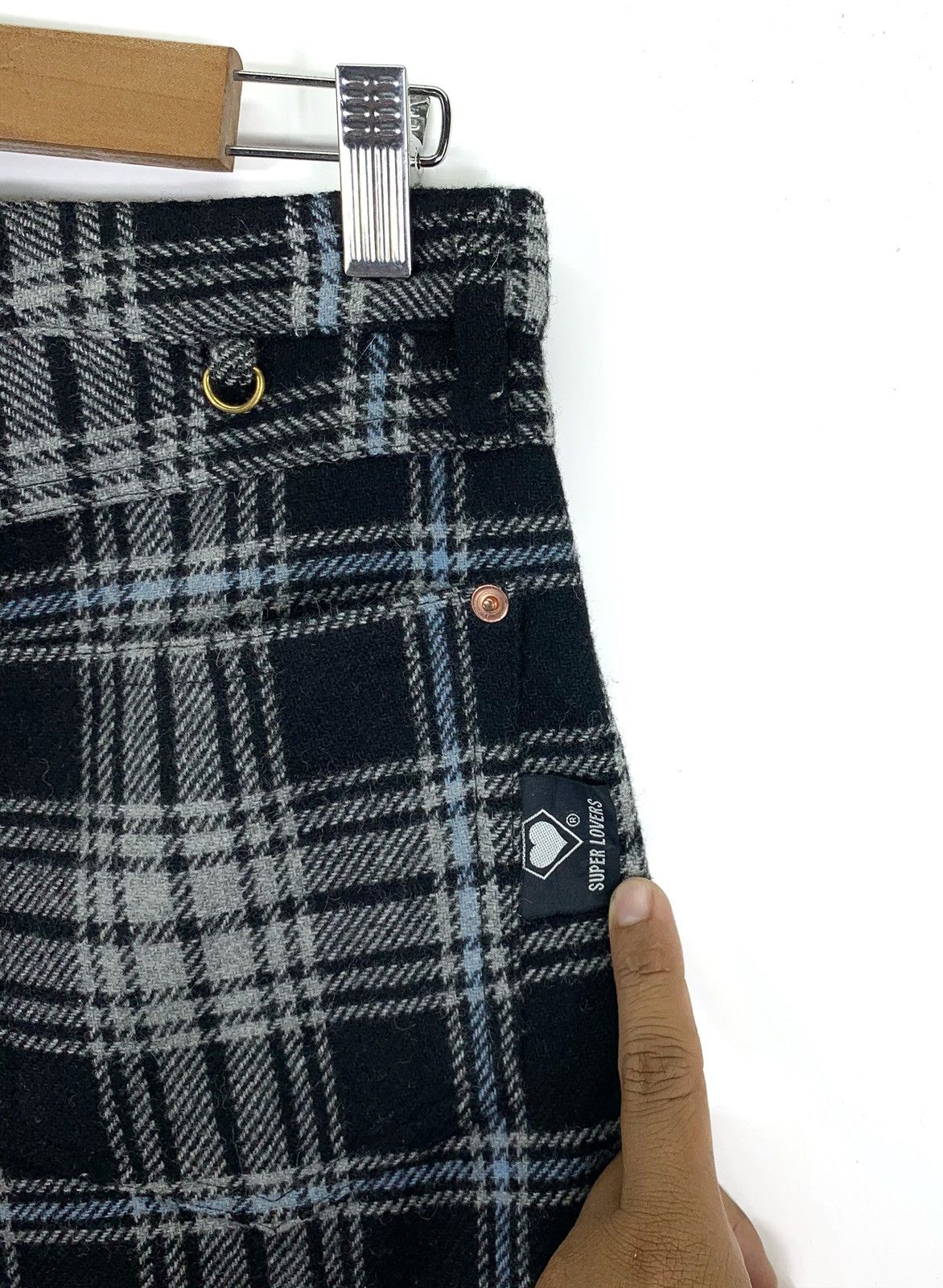 Punk and Yo VINTAGE SUPER LOVERS PUNK GOTHIC BONDAGE TARTAN PANT Size US 26 / EU 42 - 10 Thumbnail