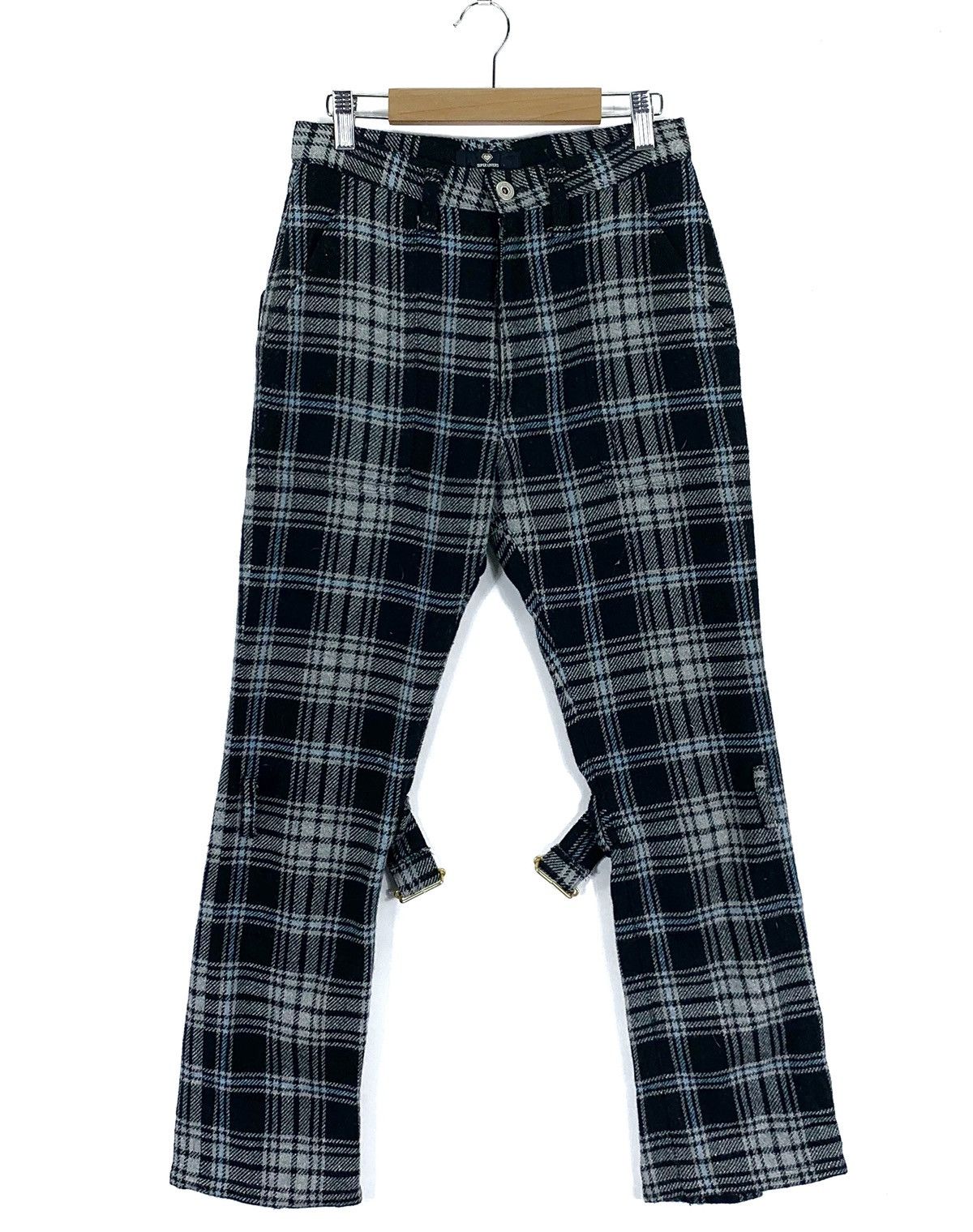 Punk and Yo VINTAGE SUPER LOVERS PUNK GOTHIC BONDAGE TARTAN PANT Size US 26 / EU 42 - 4 Thumbnail