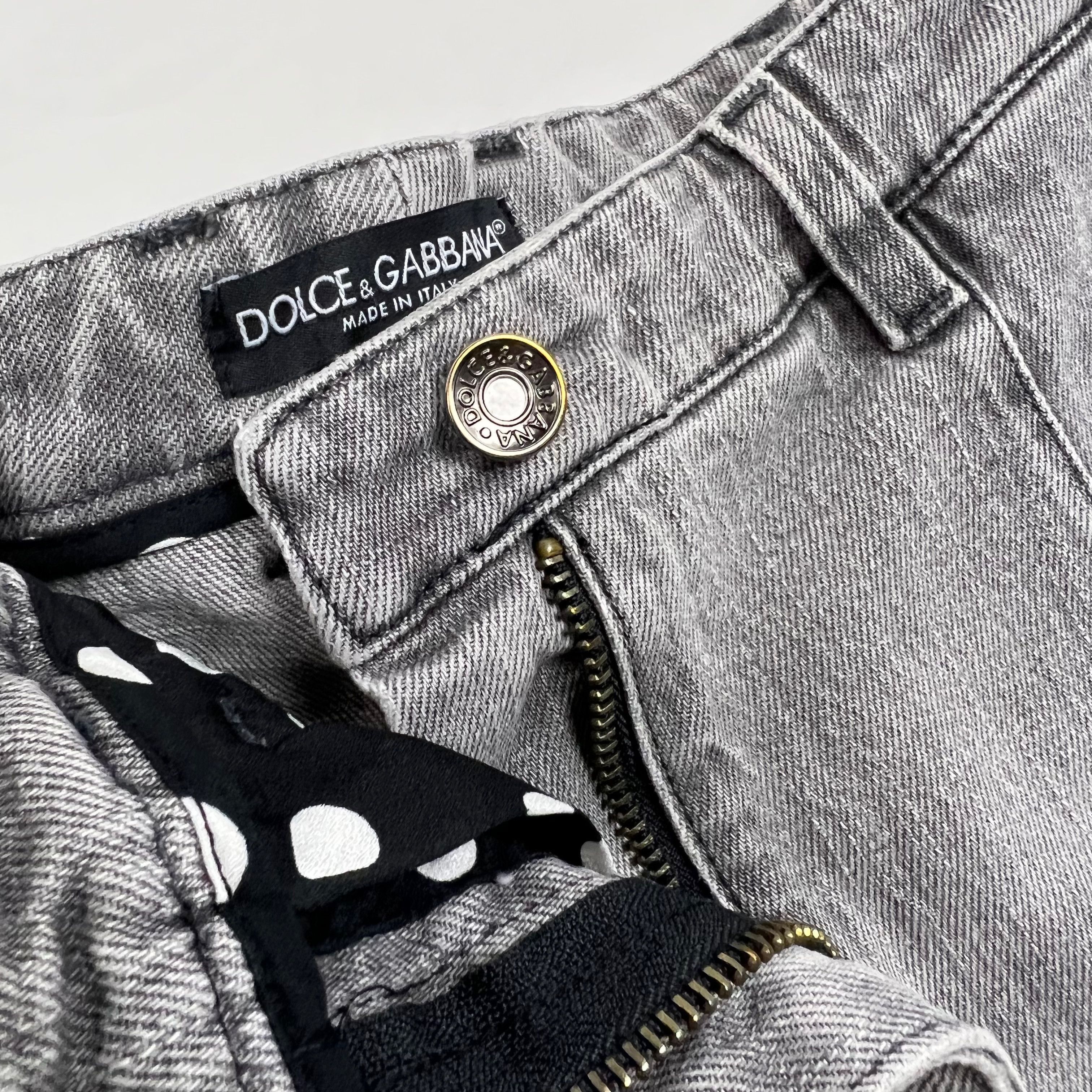 Dolce & Gabbana Dolce&Gabbana High Waisted Shorts Light Grey SZ 24" (IT 38) Size 24" / US 00 / IT 34 - 3 Thumbnail